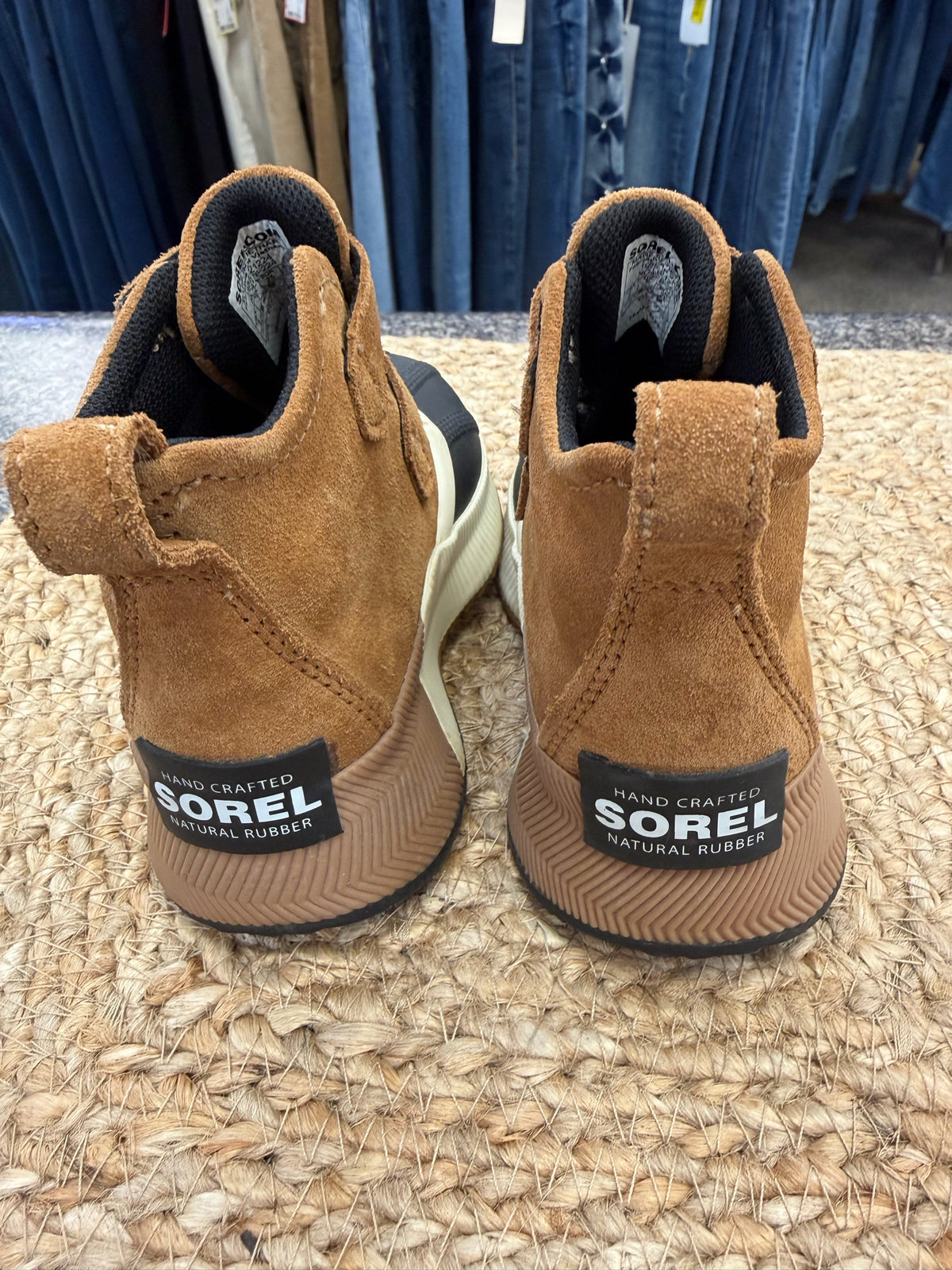 Pre-owned SOREL Black Brown C-SIZE 8 Boys Boots