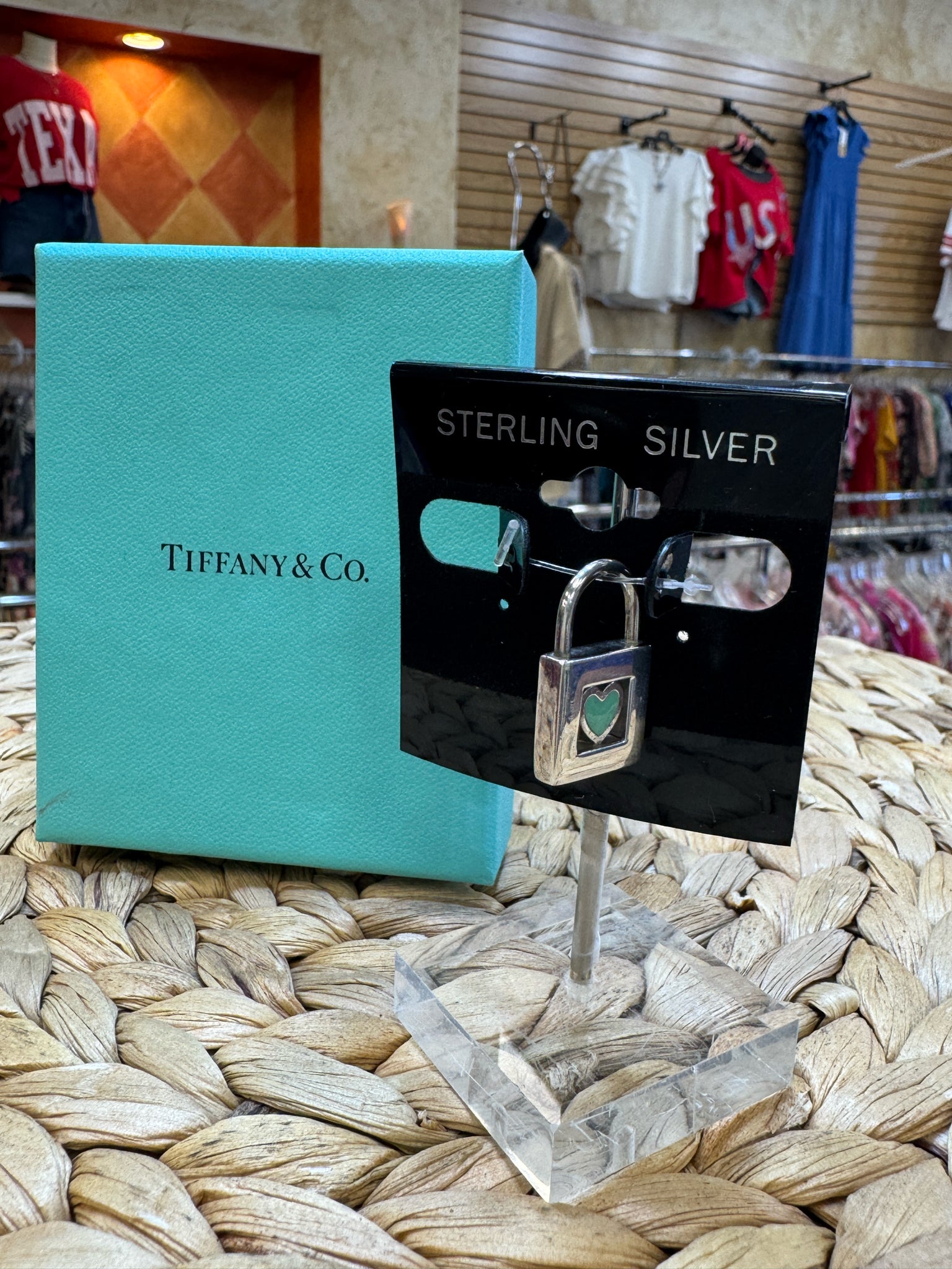 Pre-owned TIFFANY & CO Silver Blue Designer Charm