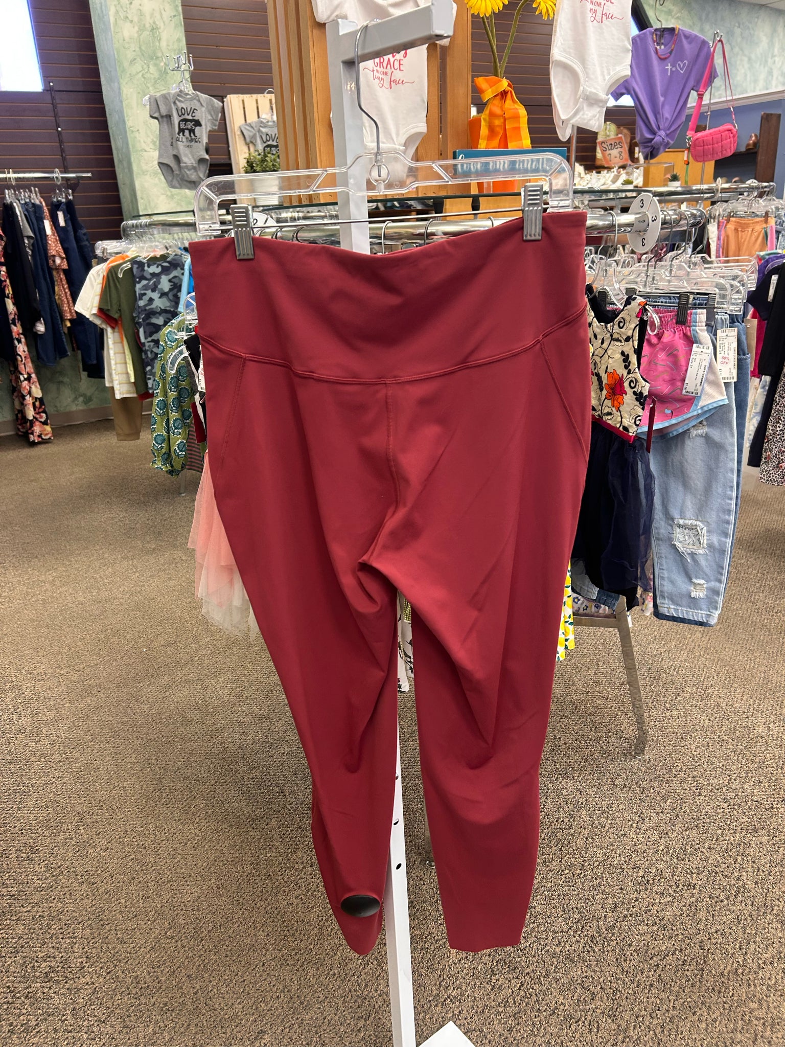Pre-owned Lululemon Wine # SIZE 12 Legging
