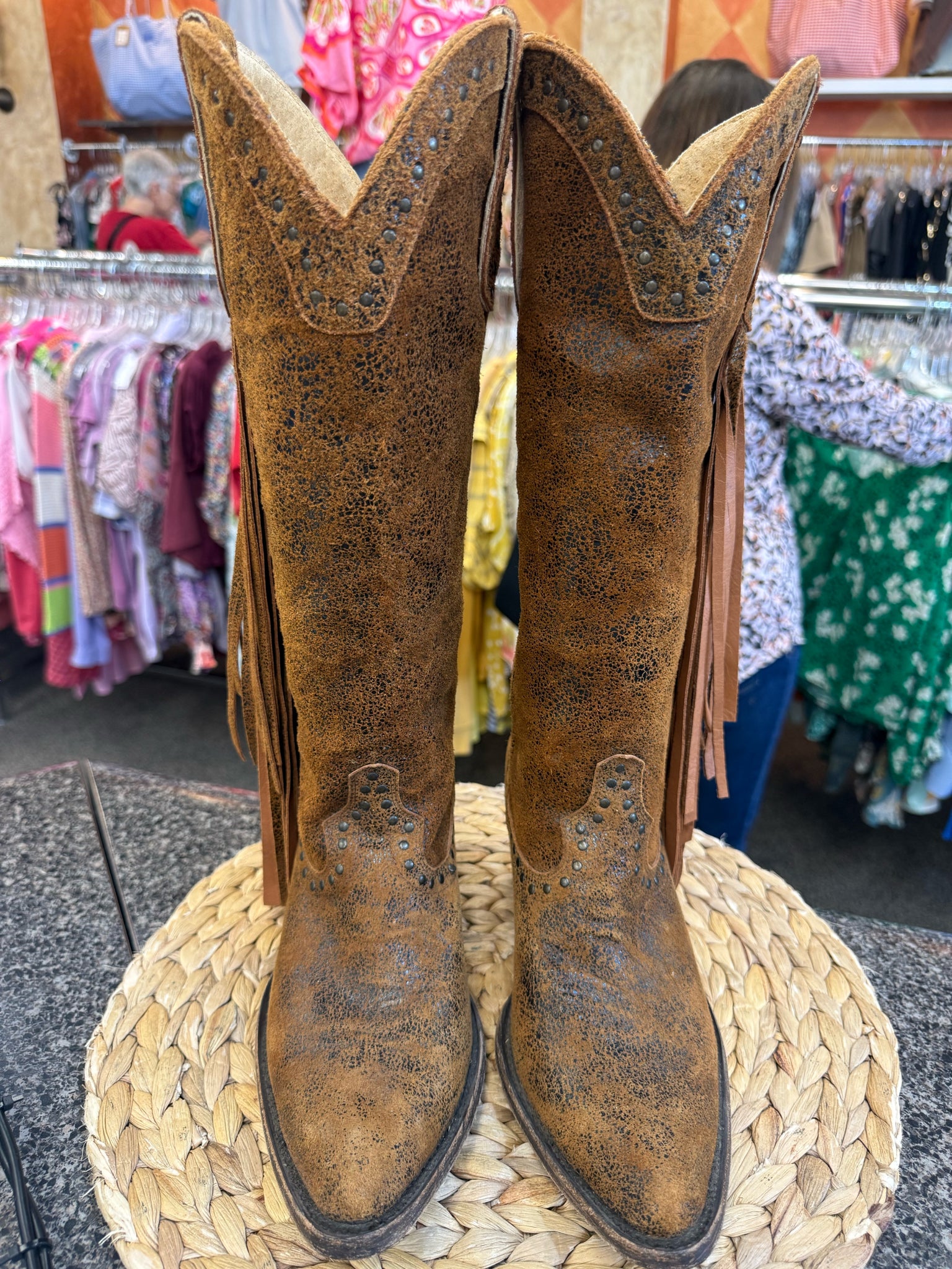 Pre-owned Idyllwind Dark Brown Blend Size 8 Designer Boot