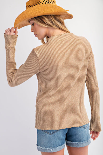 New EASEL Light brown Size S Long Sleeve Blouse