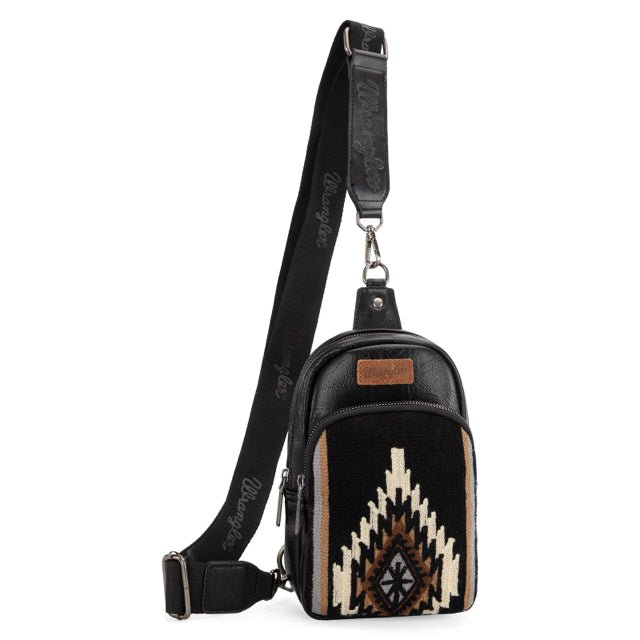 New WRANGLER Black Print S Sling Purse