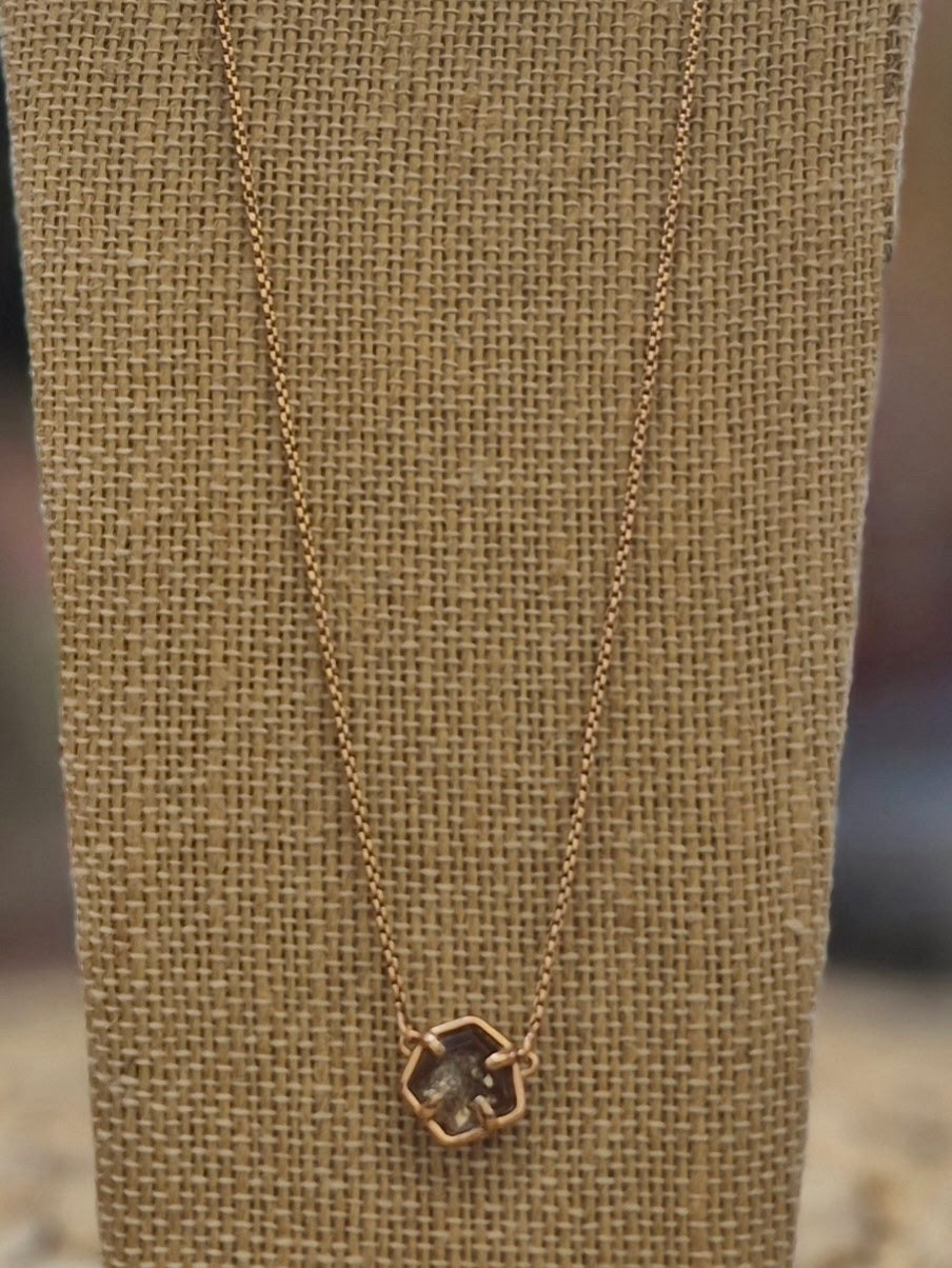 Pre-owned KENDRA SCOTT Rose gold Brown Designer Necklace