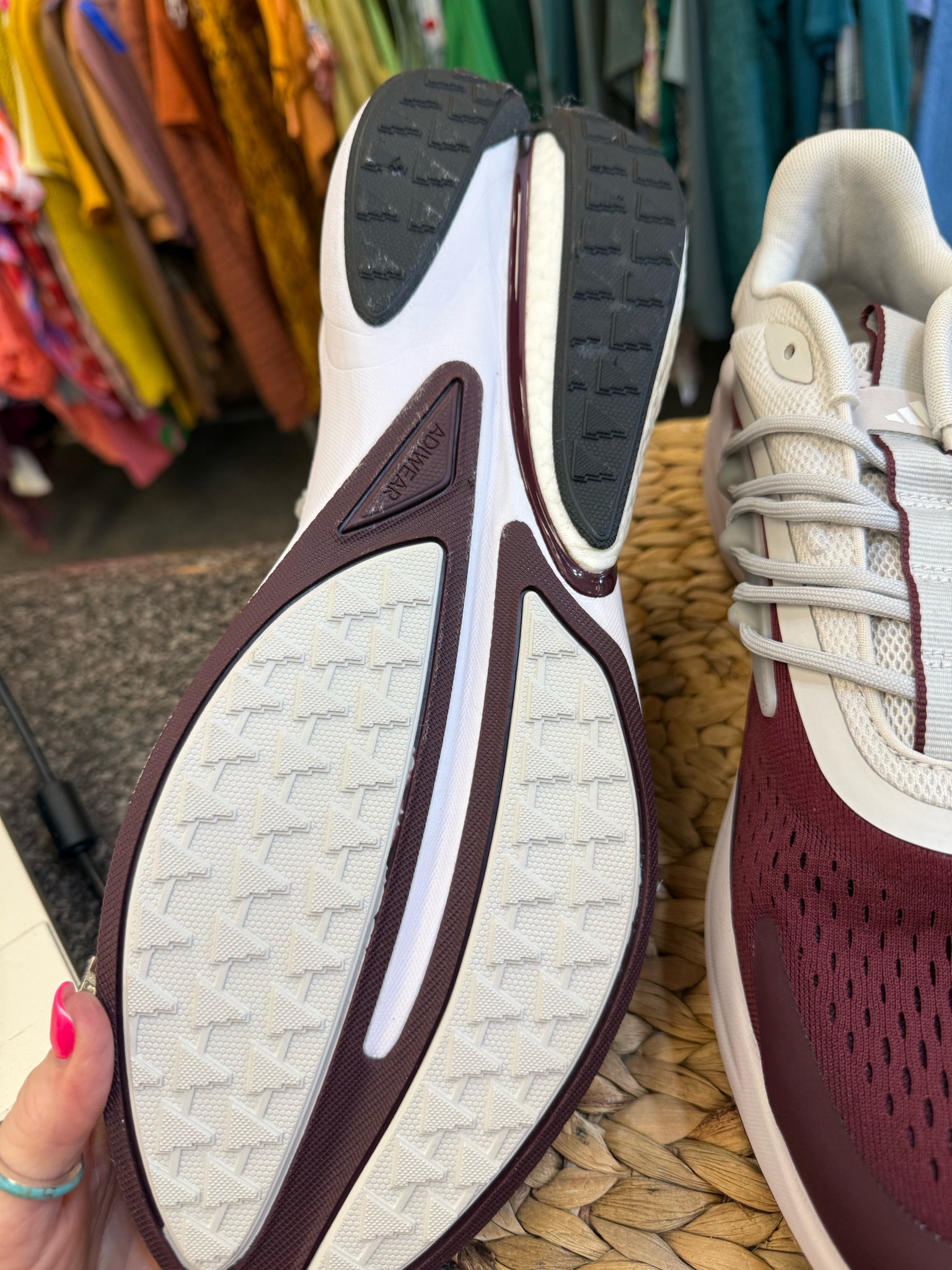 New Without Tag ADIDAS Maroon Gray SHOE SIZE 13 MENS Designer Sneaker