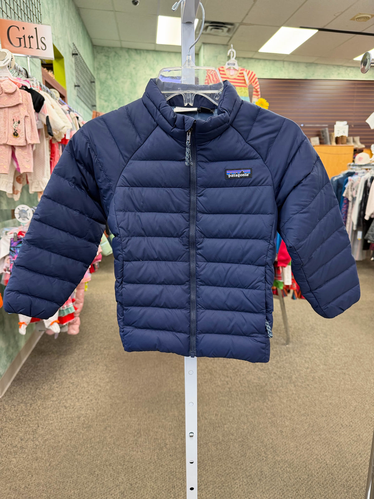 Pre-owned PATAGONIA Navy C-SIZE 5T Long Sleeve Boys Jacket