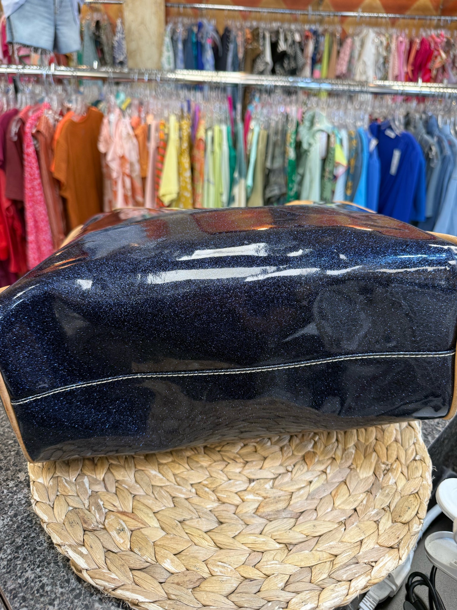 Pre-owned CONSUELA Navy Sparkle Tote Designer Purse