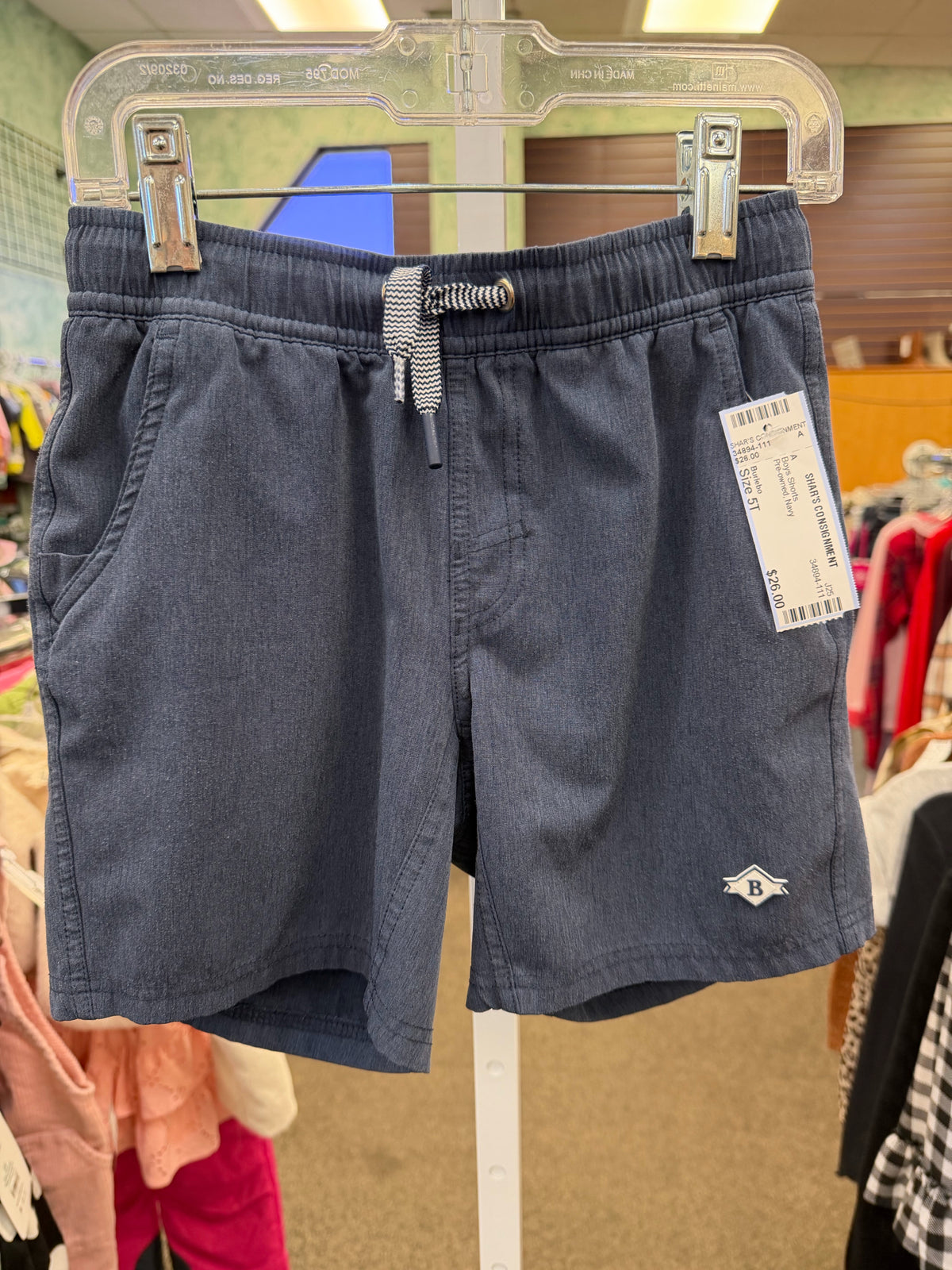 Pre-owned Burlebo Navy C-SIZE 5T Boys Shorts