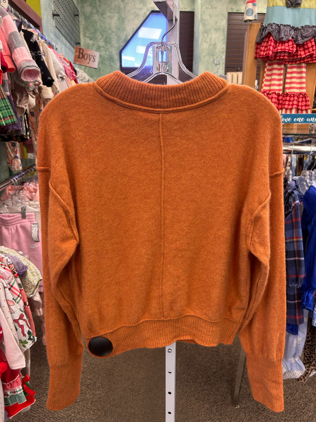 Pre-owned FREE PEOPLE Orange Size S Long Sleeve Sweater