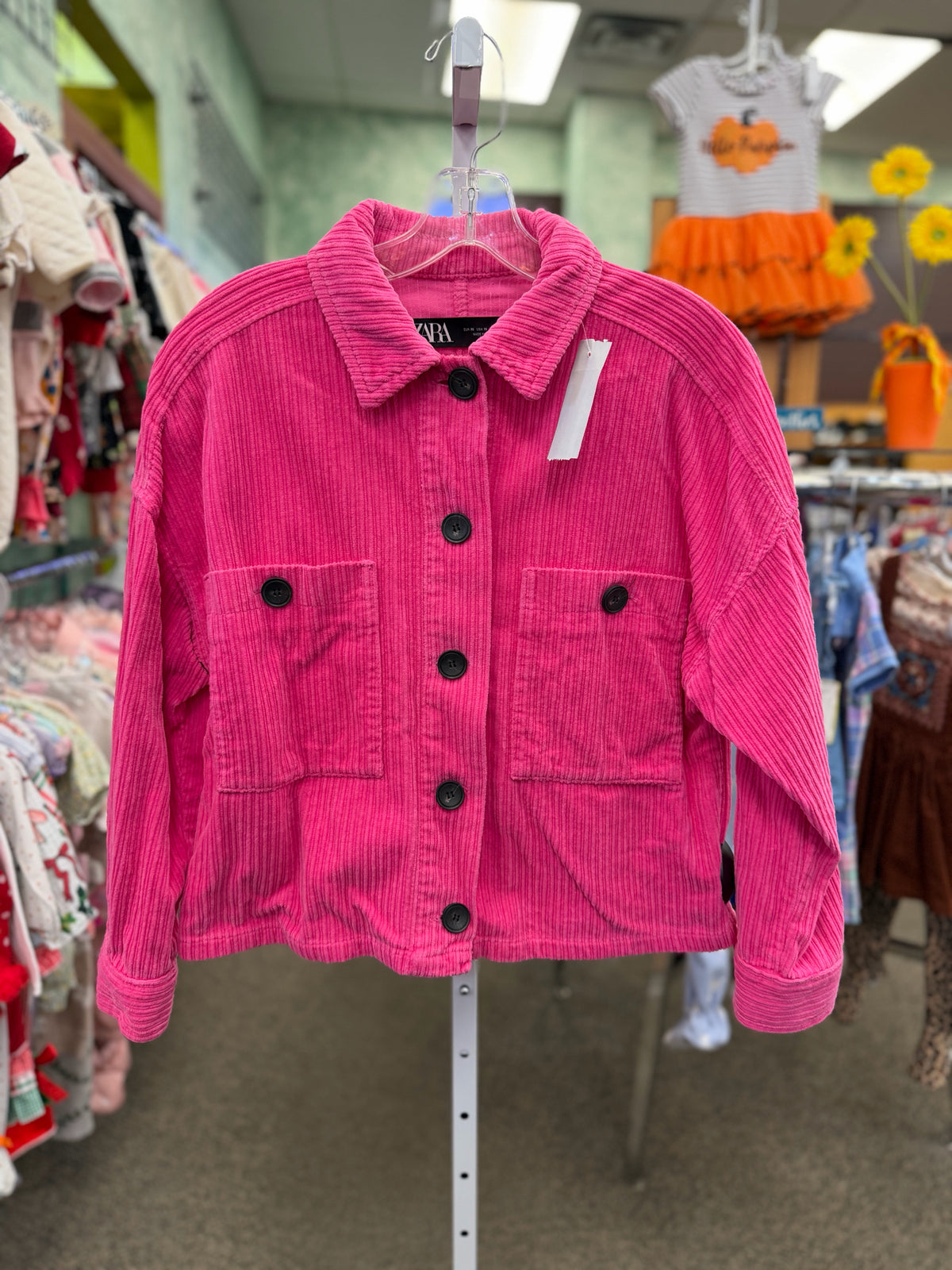Pre-owned ZARA Pink Size XS Long Sleeve Shacket