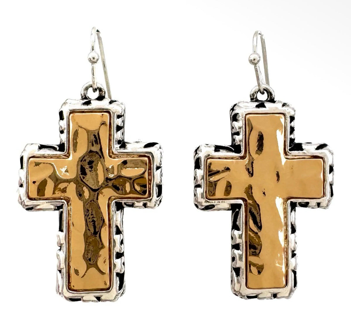 New Lunar Gold Silver Trim Earring