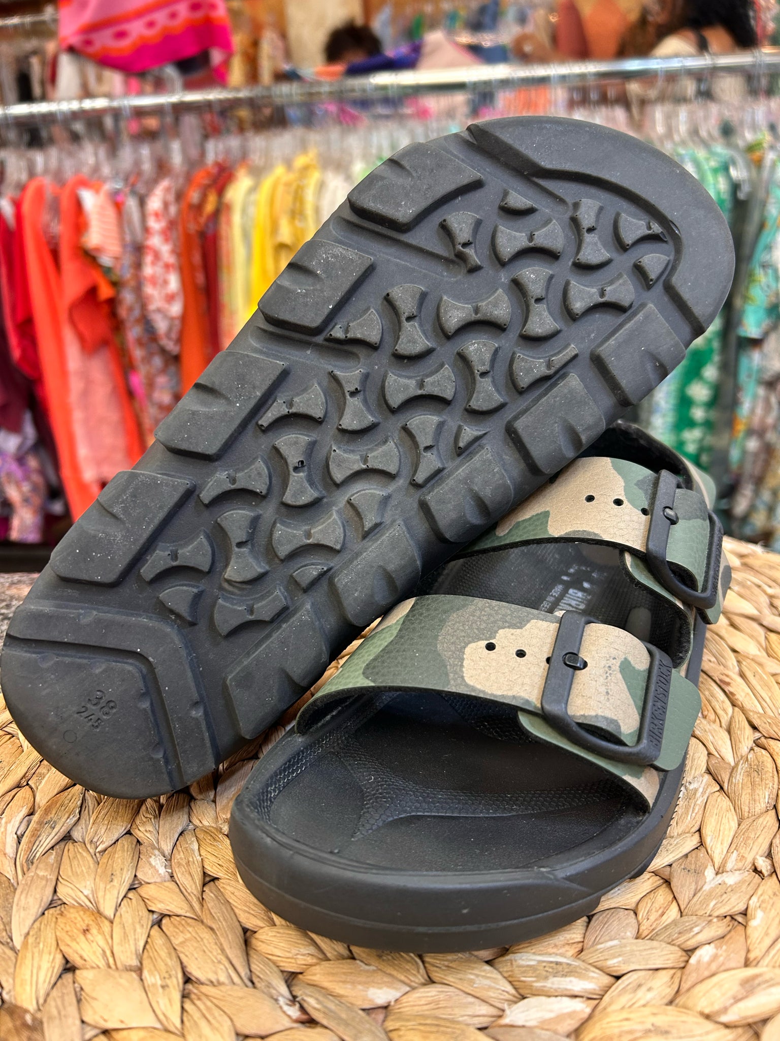 Pre-owned BIRKENSTOCK Camouflage Size 7 Designer Sandal