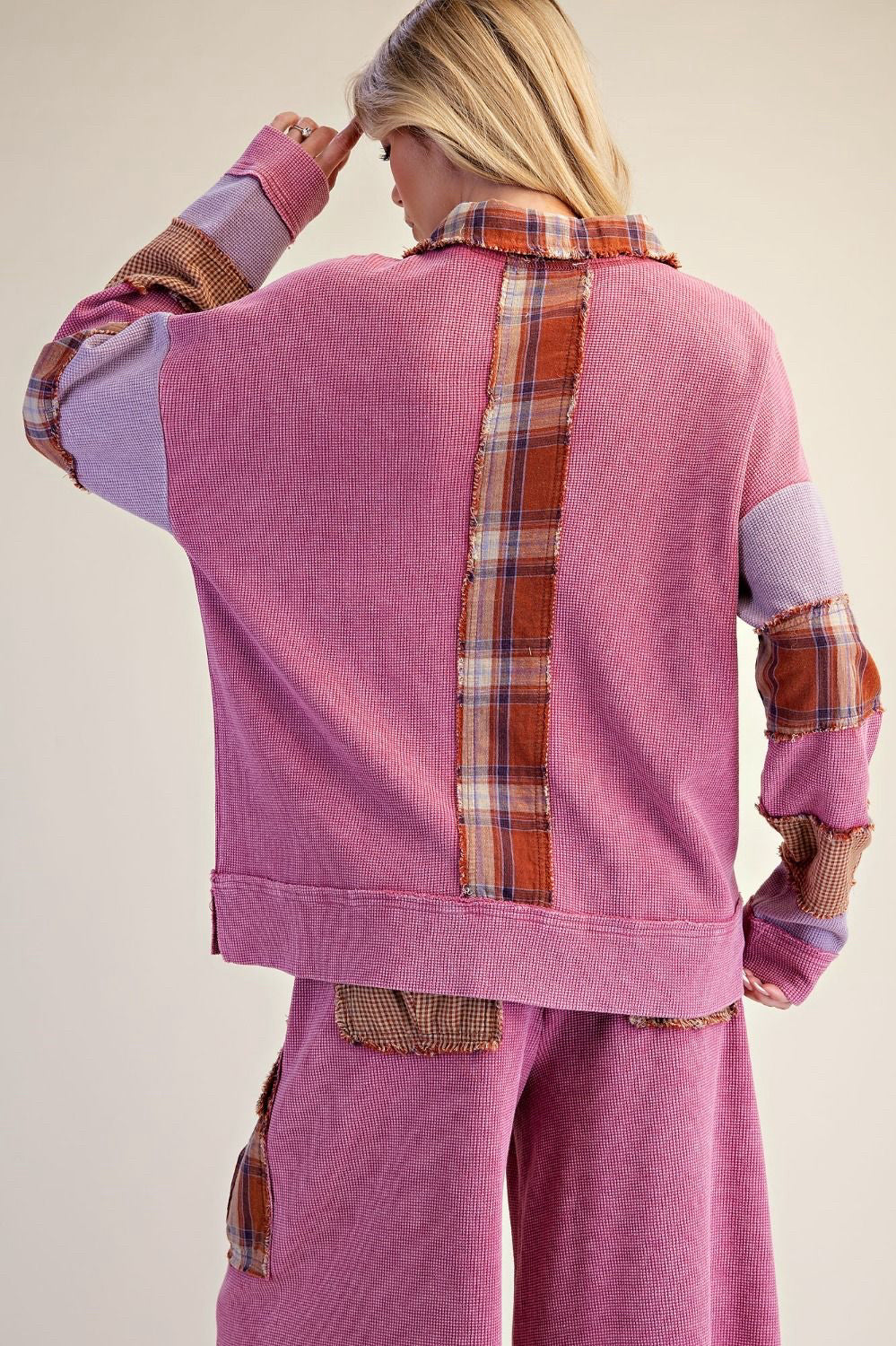 New EASEL Dark pink Size: S Long Sleeve Blouse