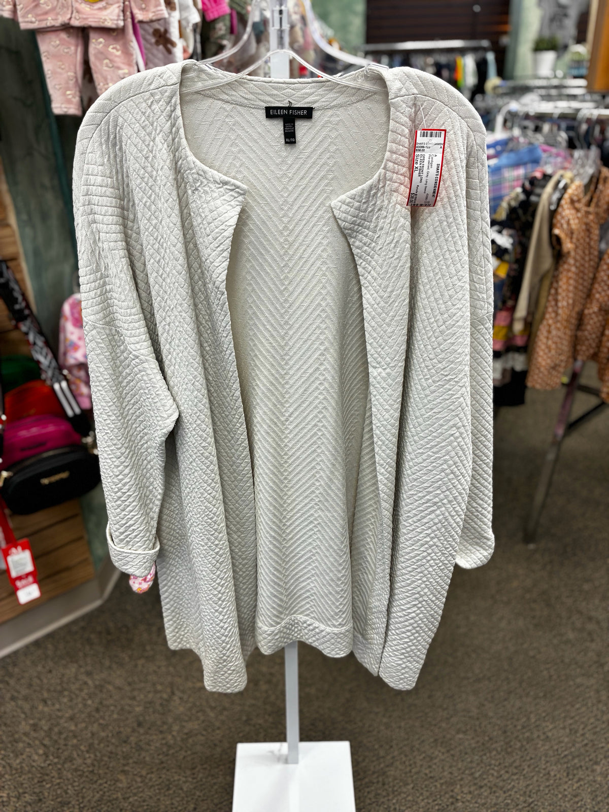 Pre-owned EILEEN FISHER Gray Size XL Cardigan