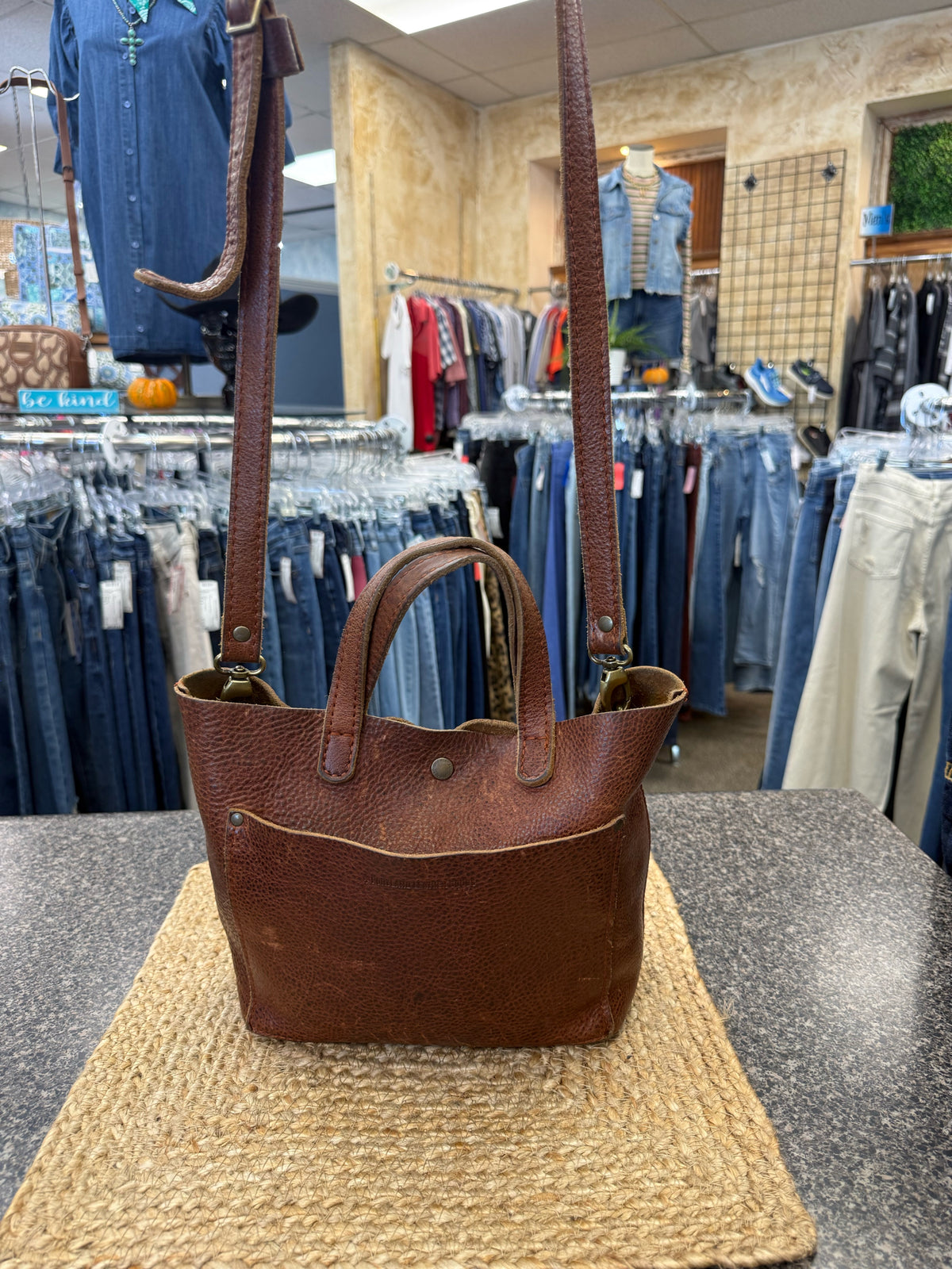 Pre-owned PORTLAND LEATHER GOODS Dark brown Crossbody Designer Purse