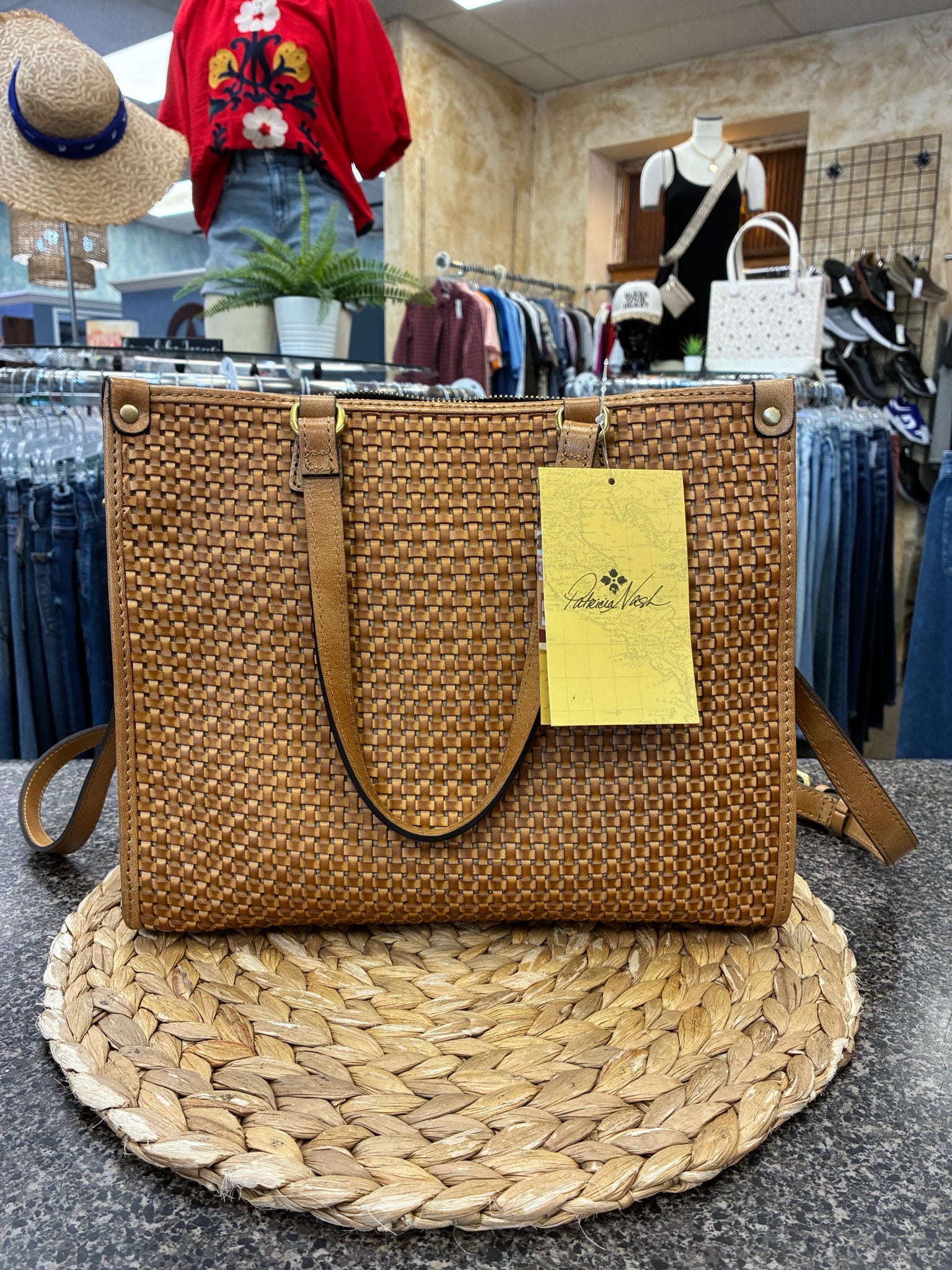 Pre-owned PATRICIA NASH Tan Crossbody Designer Purse