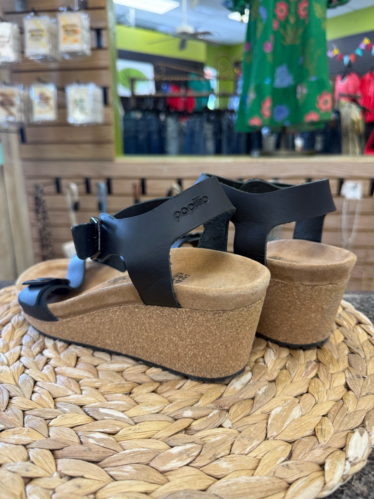 Pre-owned PAPILLIO/Birkenstock Black Brown Inside Size 9.5 Designer Sandal