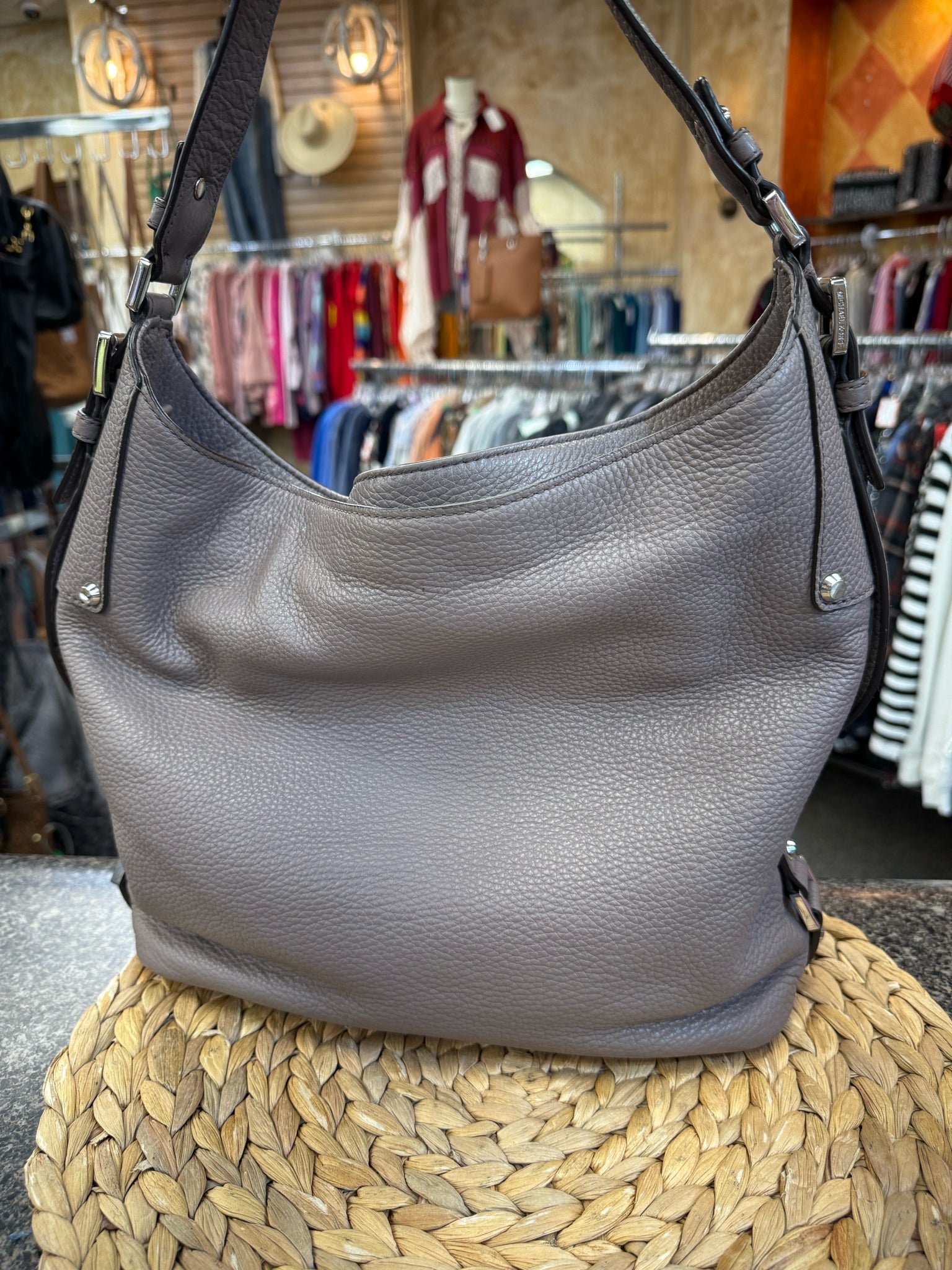 Pre-owned MICHAEL KORS Gray Shoulder Designer Purse