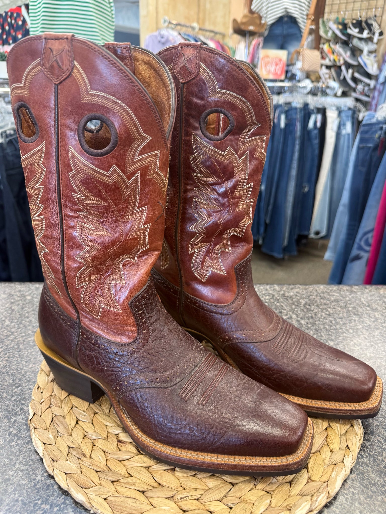 Pre-owned TWISTED X Dark brown Brown SHOE SIZE 10 Mens Designer Boot