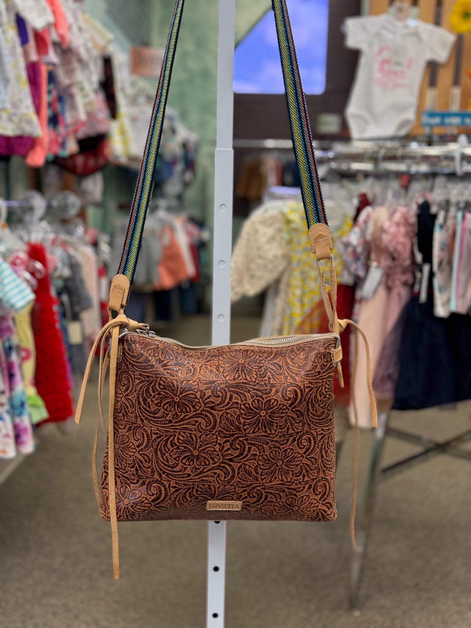 Pre-owned CONSUELA Brown Tan Crossbody Designer Purse