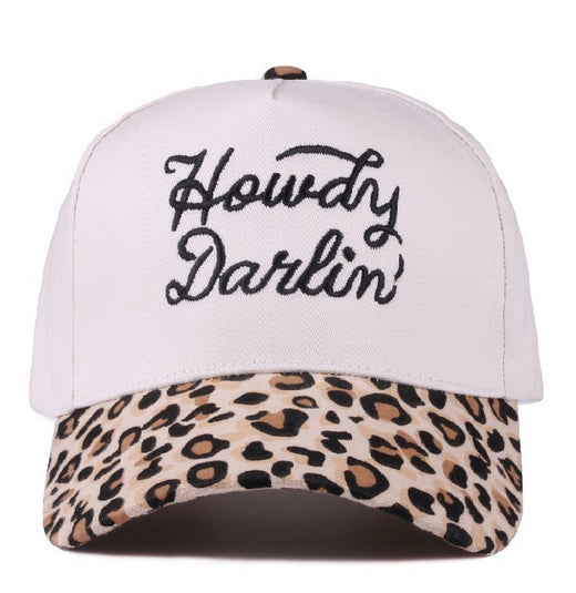 New Zenana Cream Leopard Trim Cap