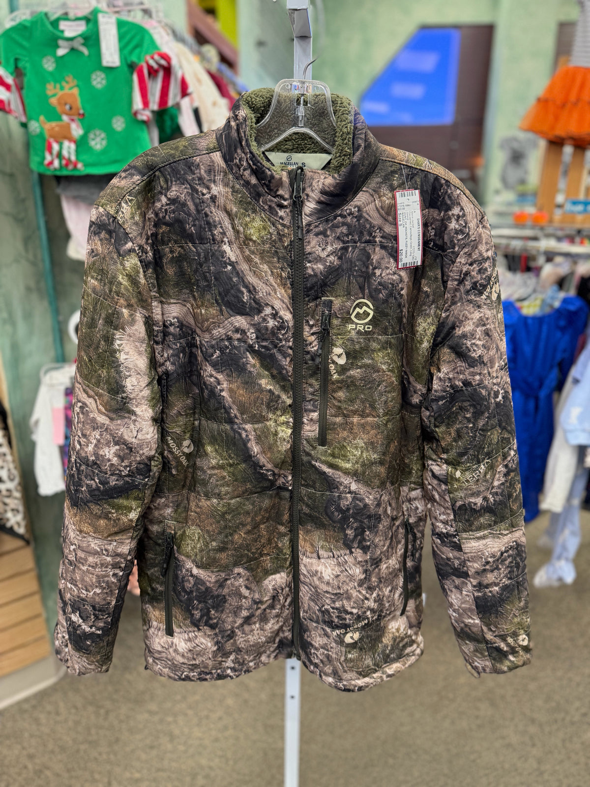 Pre-owned MAGELLAN Camouflage Green Men Size S Long Sleeve Mens Jacket