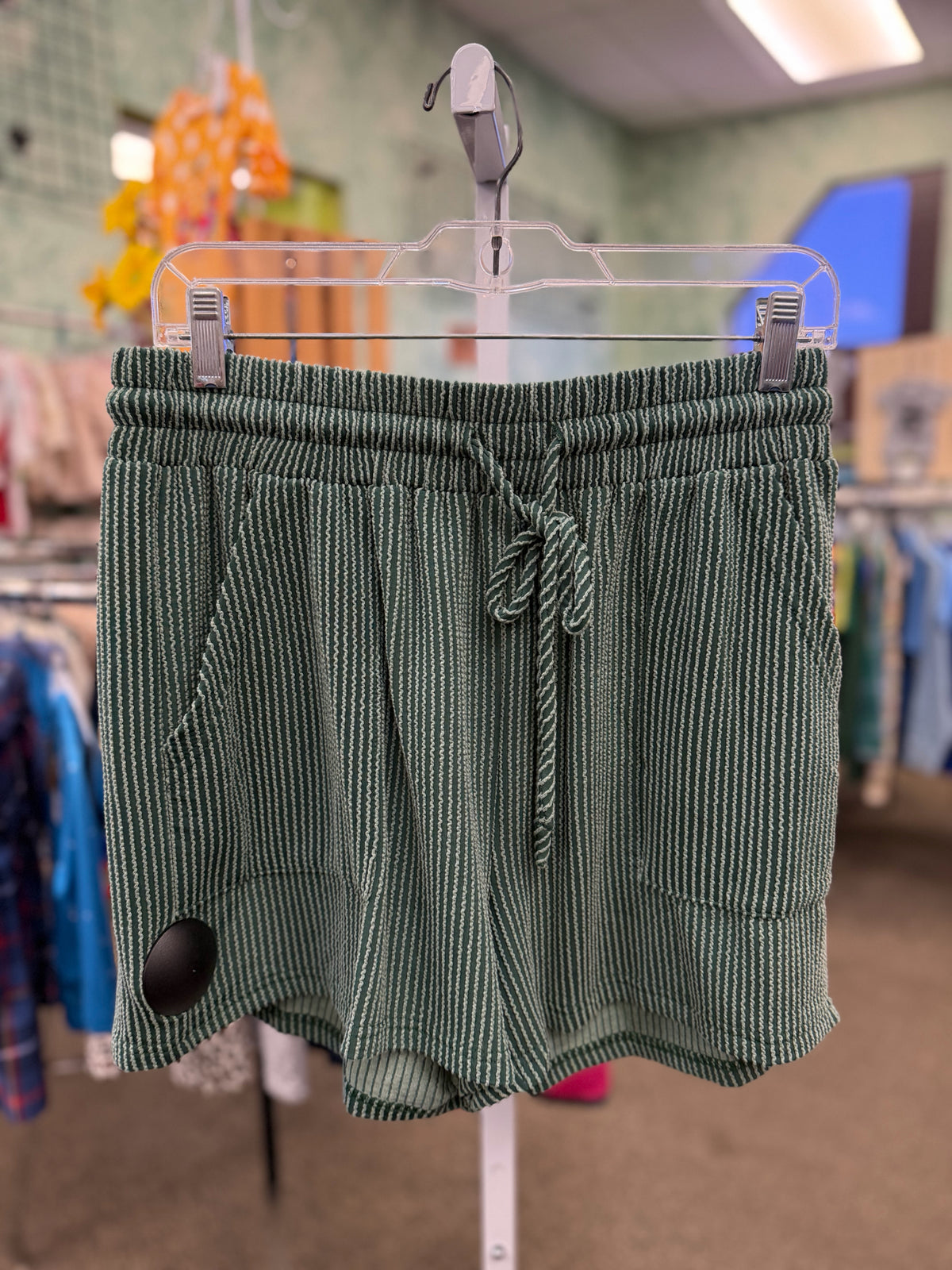 Pre-owned No Brand Green Red Print Dr Size 8 Long Sleeve ShortSet