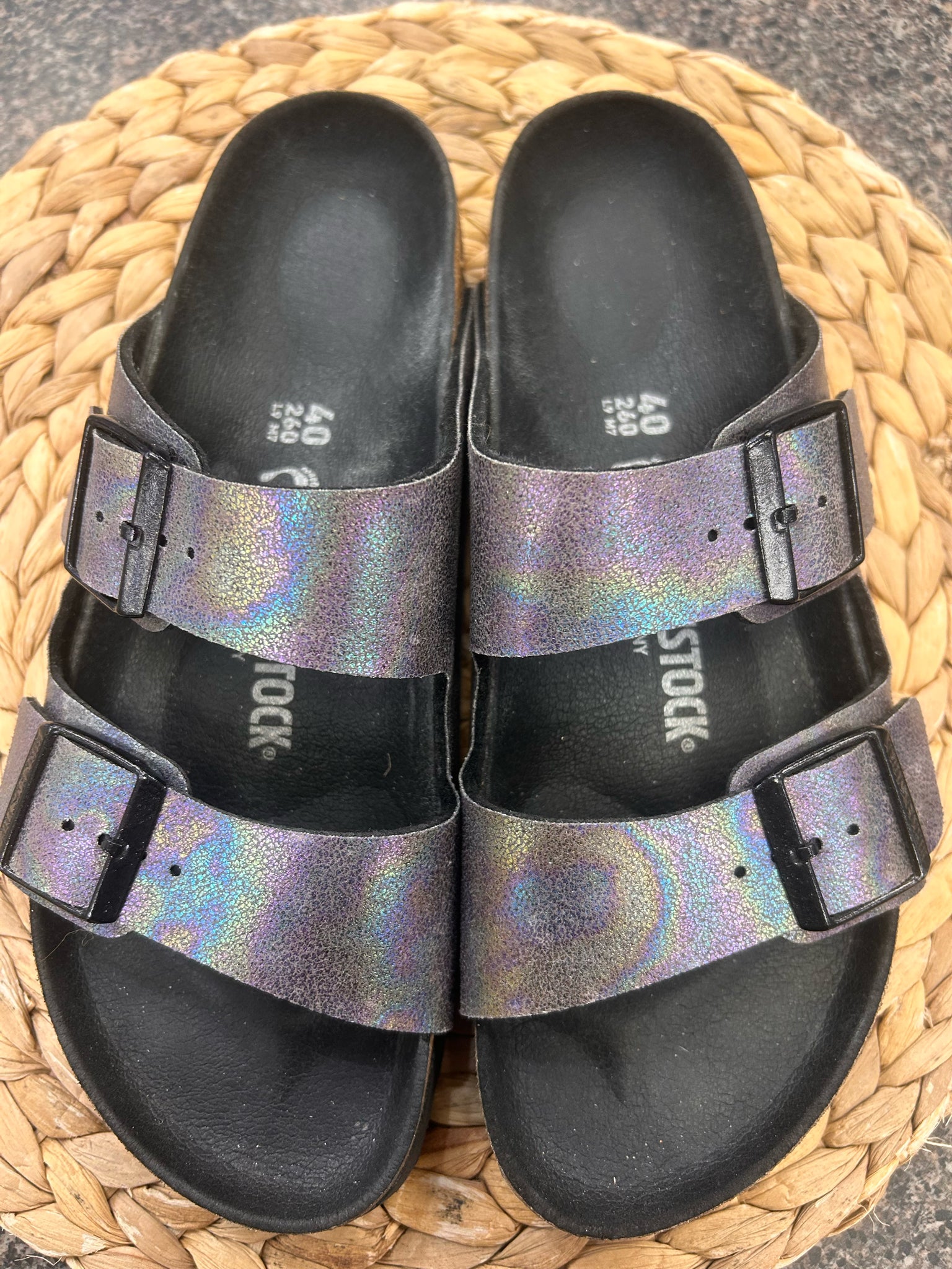 Pre-owned BIRKENSTOCK Metallic Size 9.5 Designer Sandal
