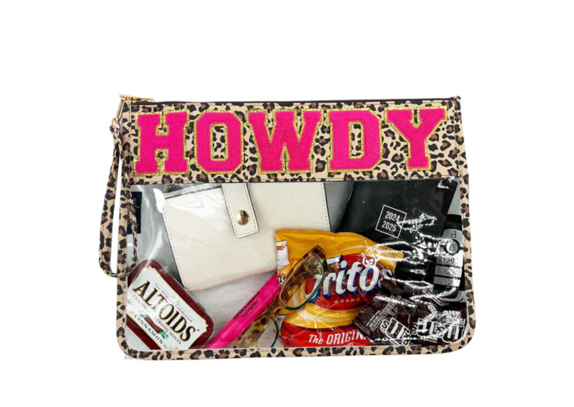 New LULU MAC Animal clear M Purse