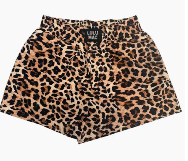 New LULU MAC Leopard Size XS Shorts