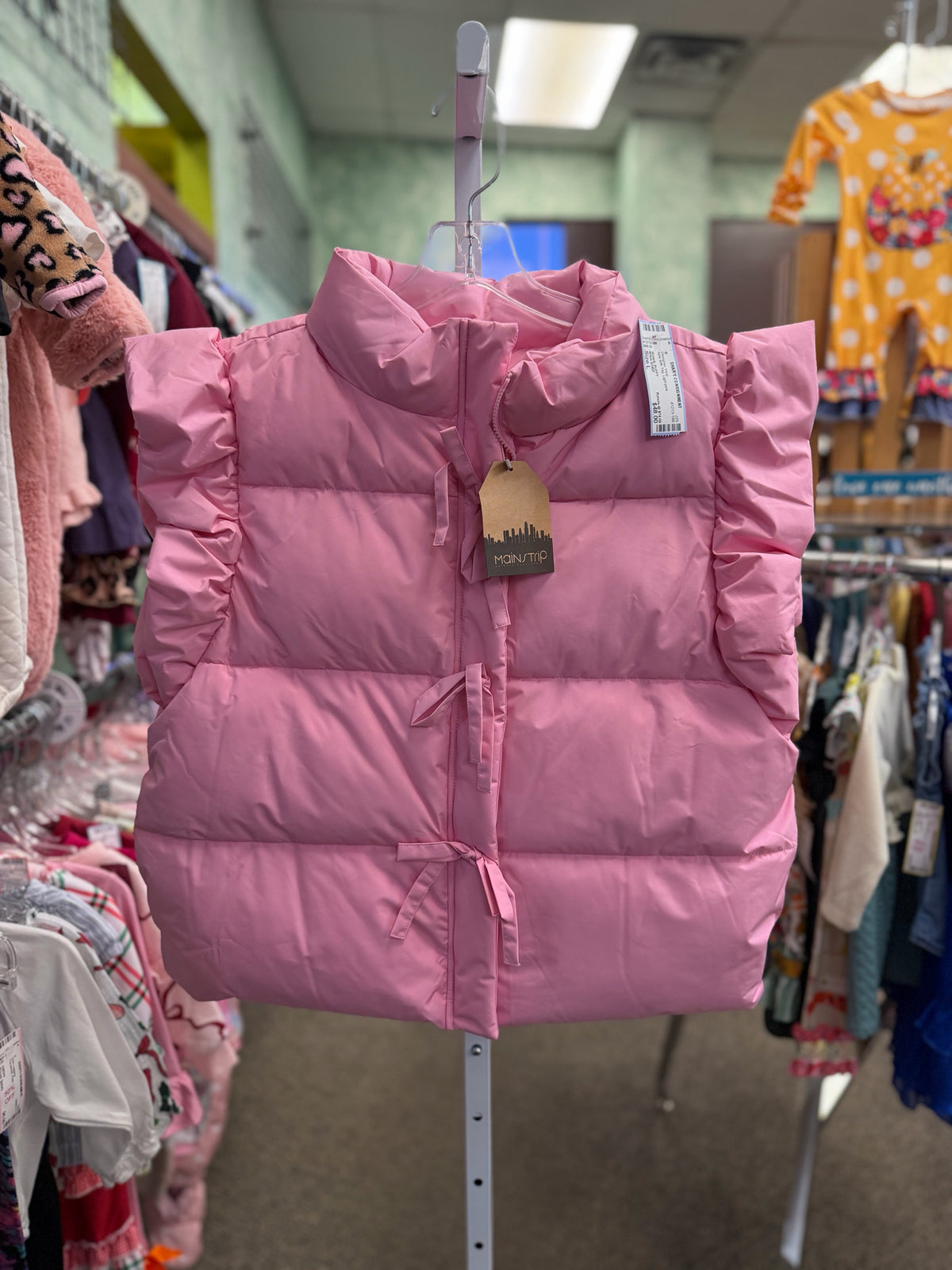 New with Tag MAIN STRIP Light pink Size* L Designer Vest
