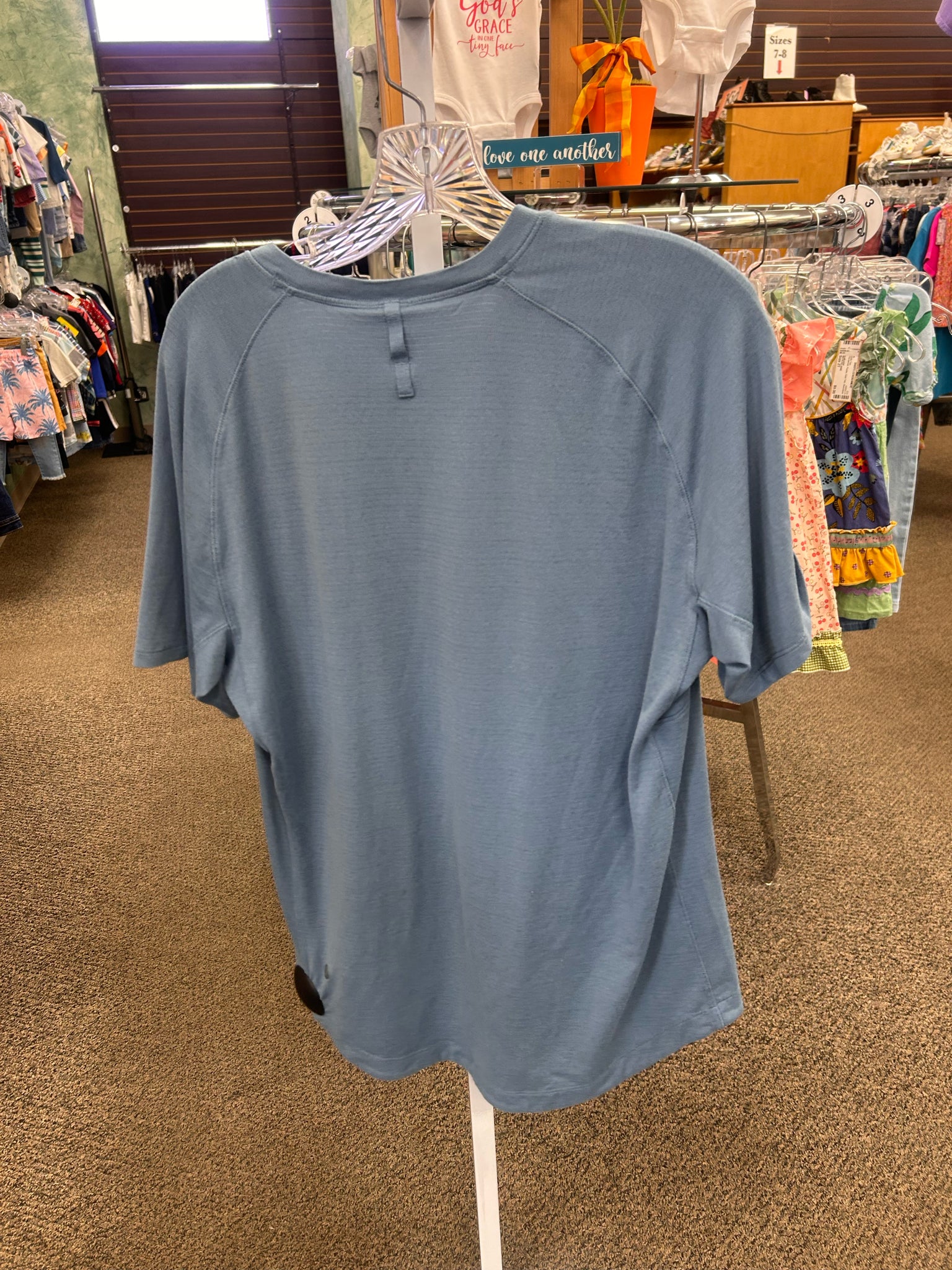 Pre-owned Lululemon Blue Men Size M Short Sleeve MENS Shirts