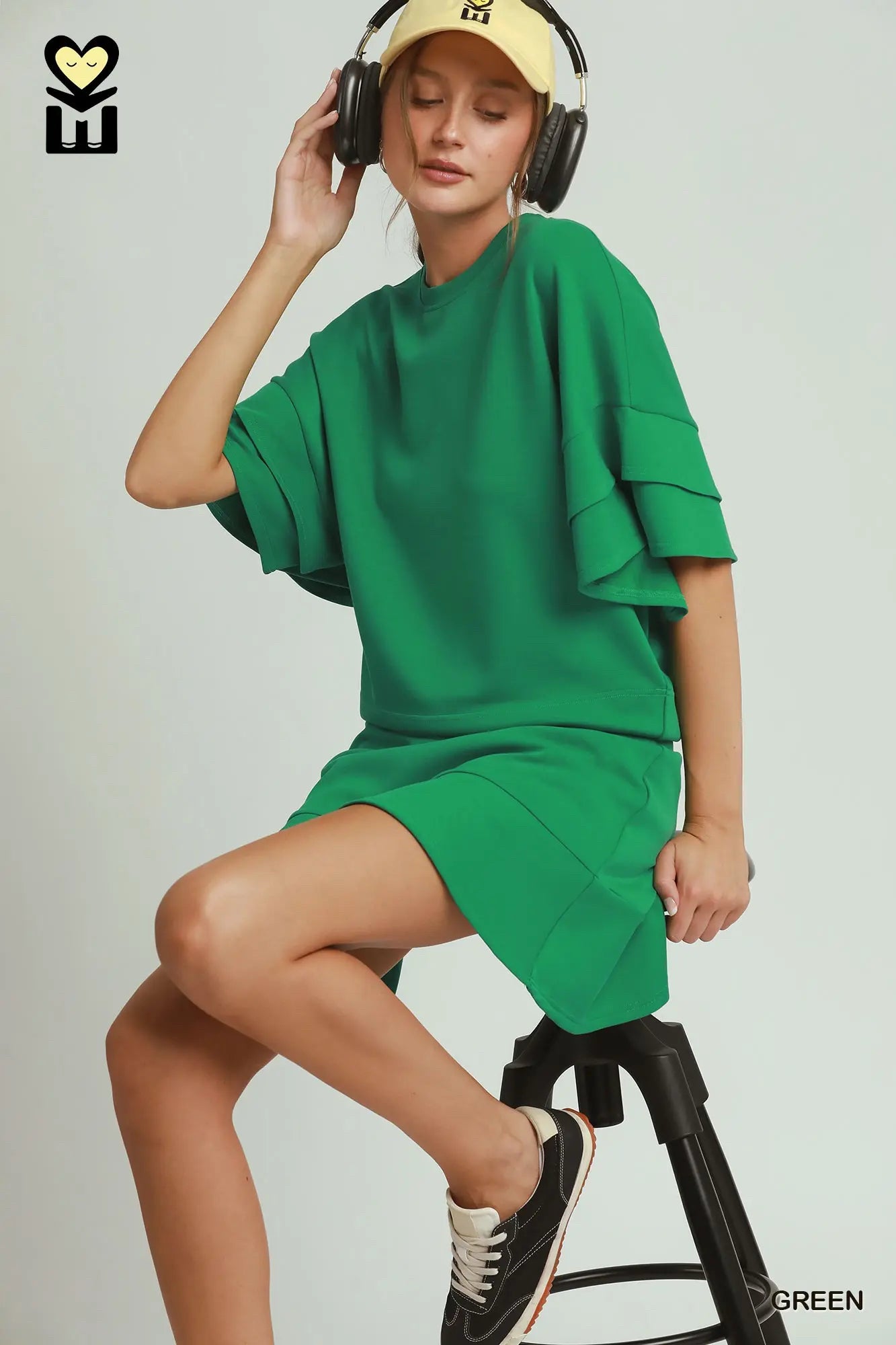 New UMGEE Green Dr Size S SkirtSet