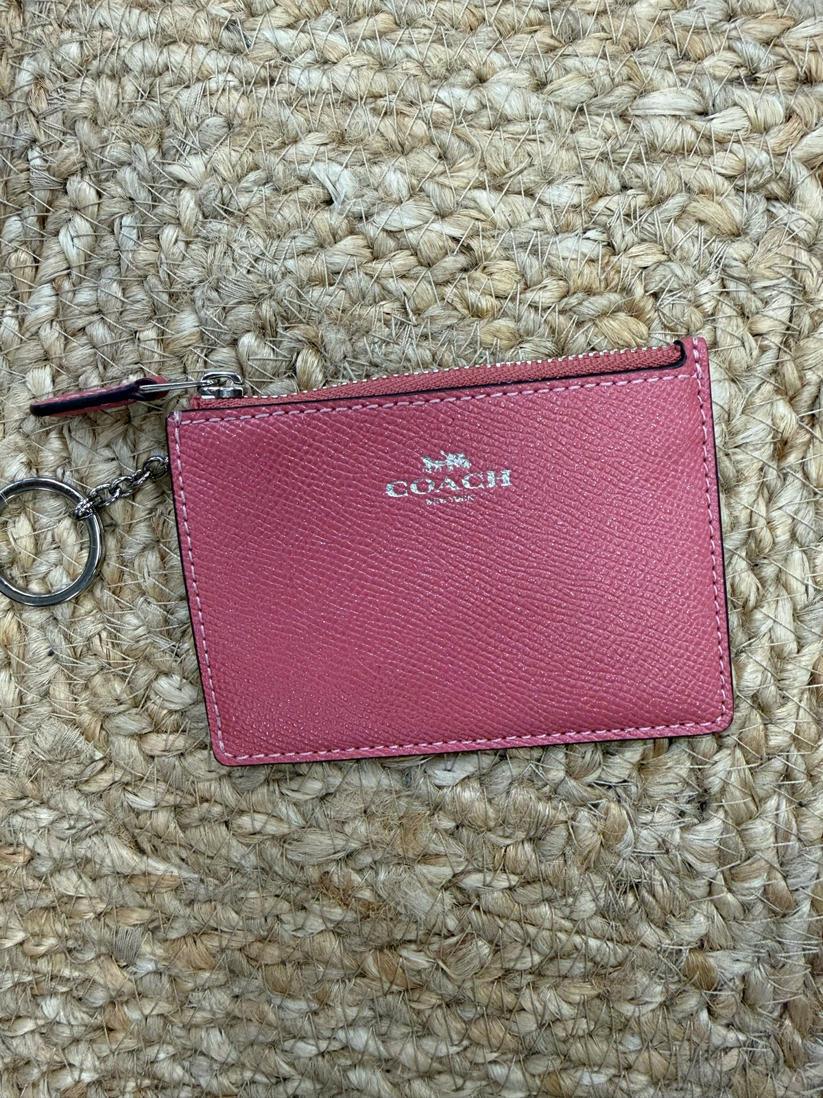 Pre-owned COACH Pink Credit Card Holder