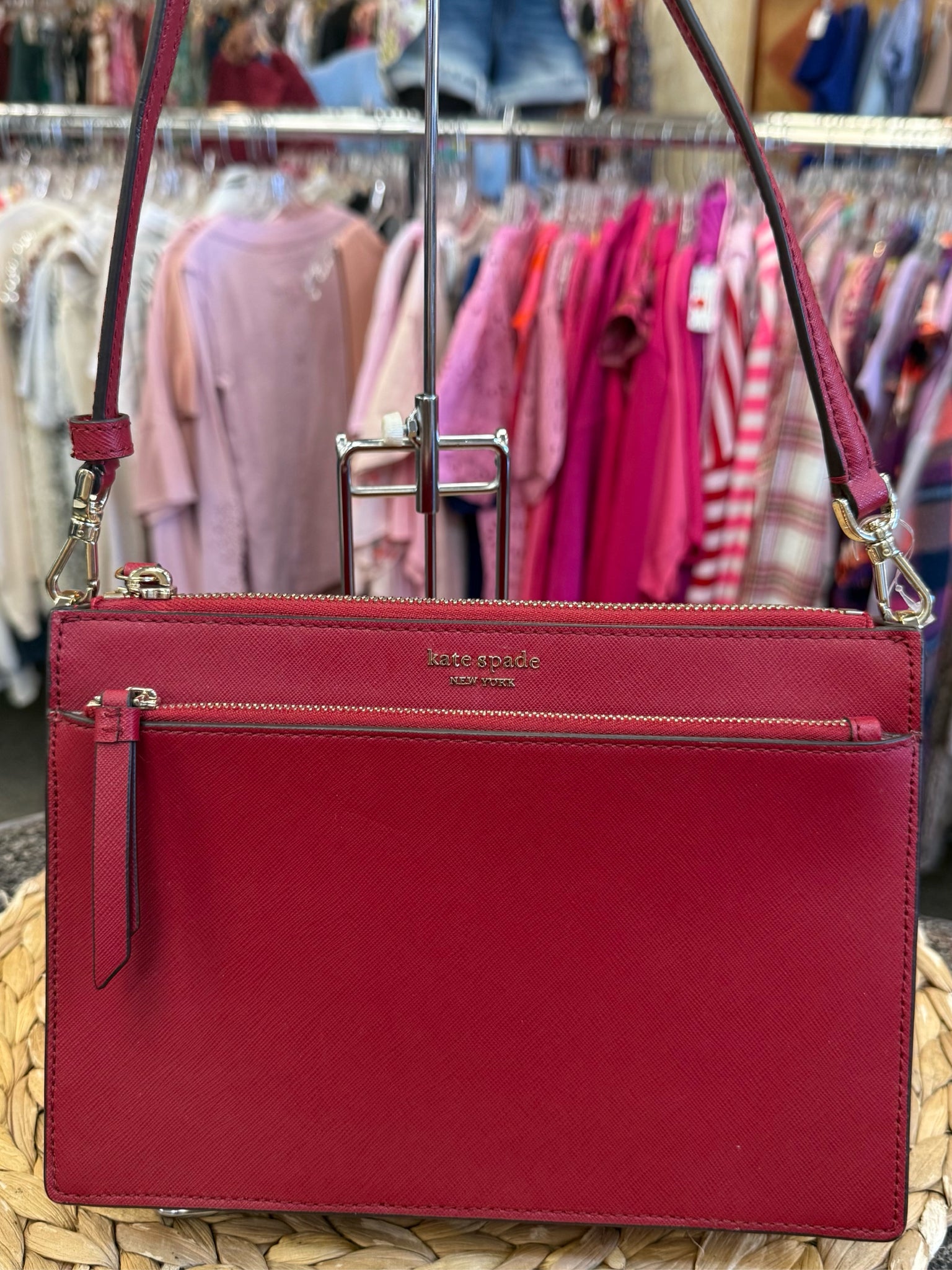 Pre-owned KATE SPADE Red Crossbody Designer Purse