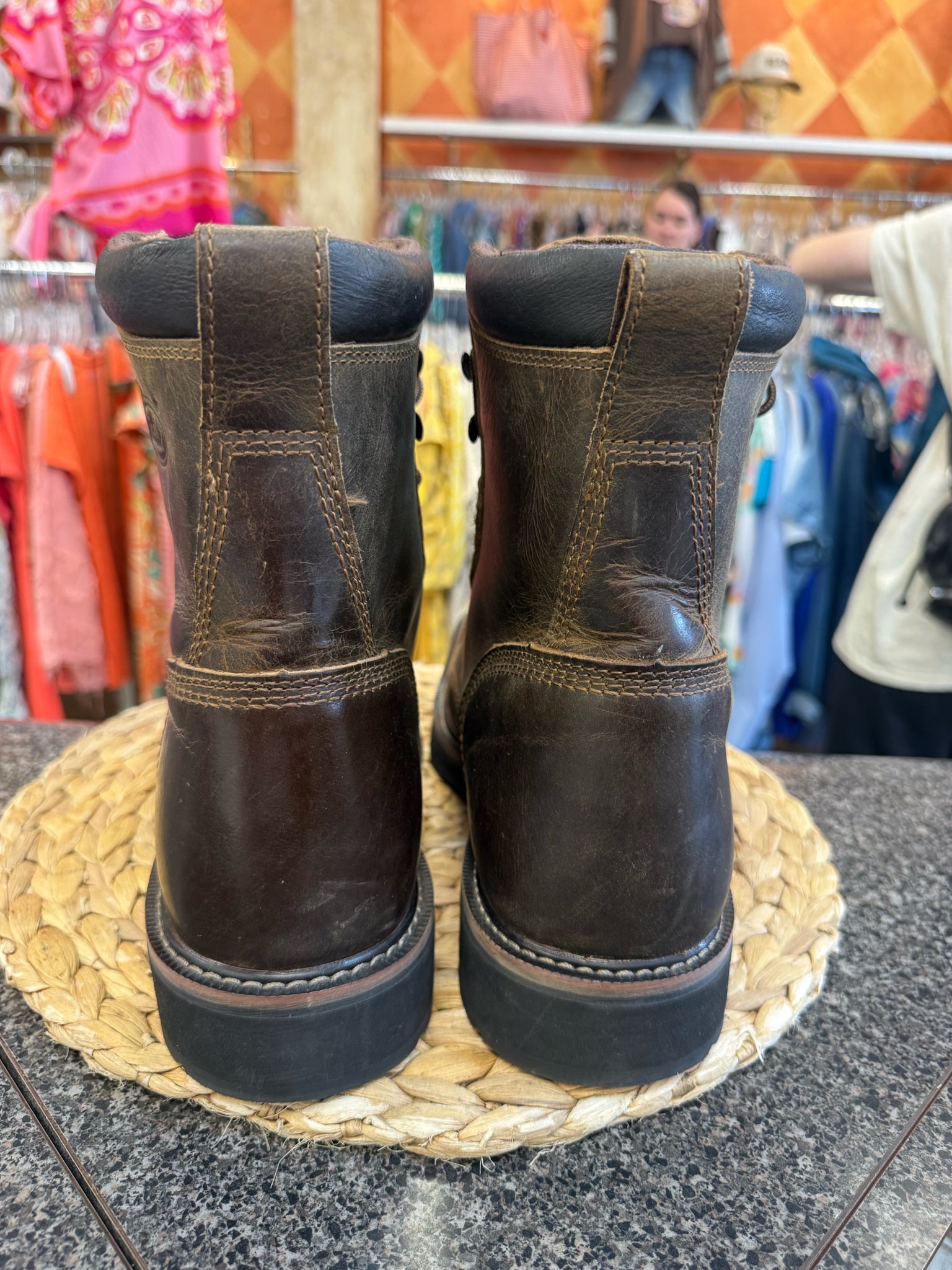 New Without Tag JUSTIN Dark brown SHOE SIZE 12 Mens Designer Boot