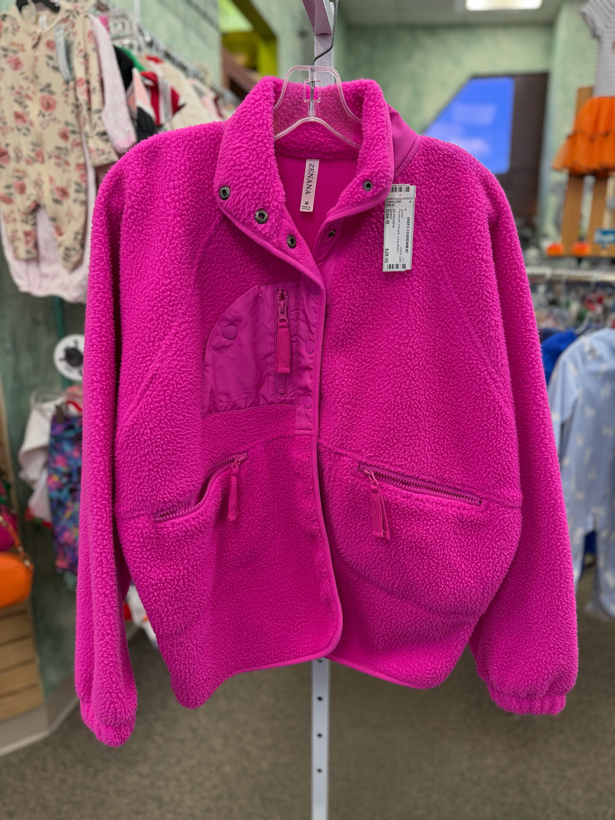 Pre-owned Zenana Hot pink Size: M Long Sleeve Jacket
