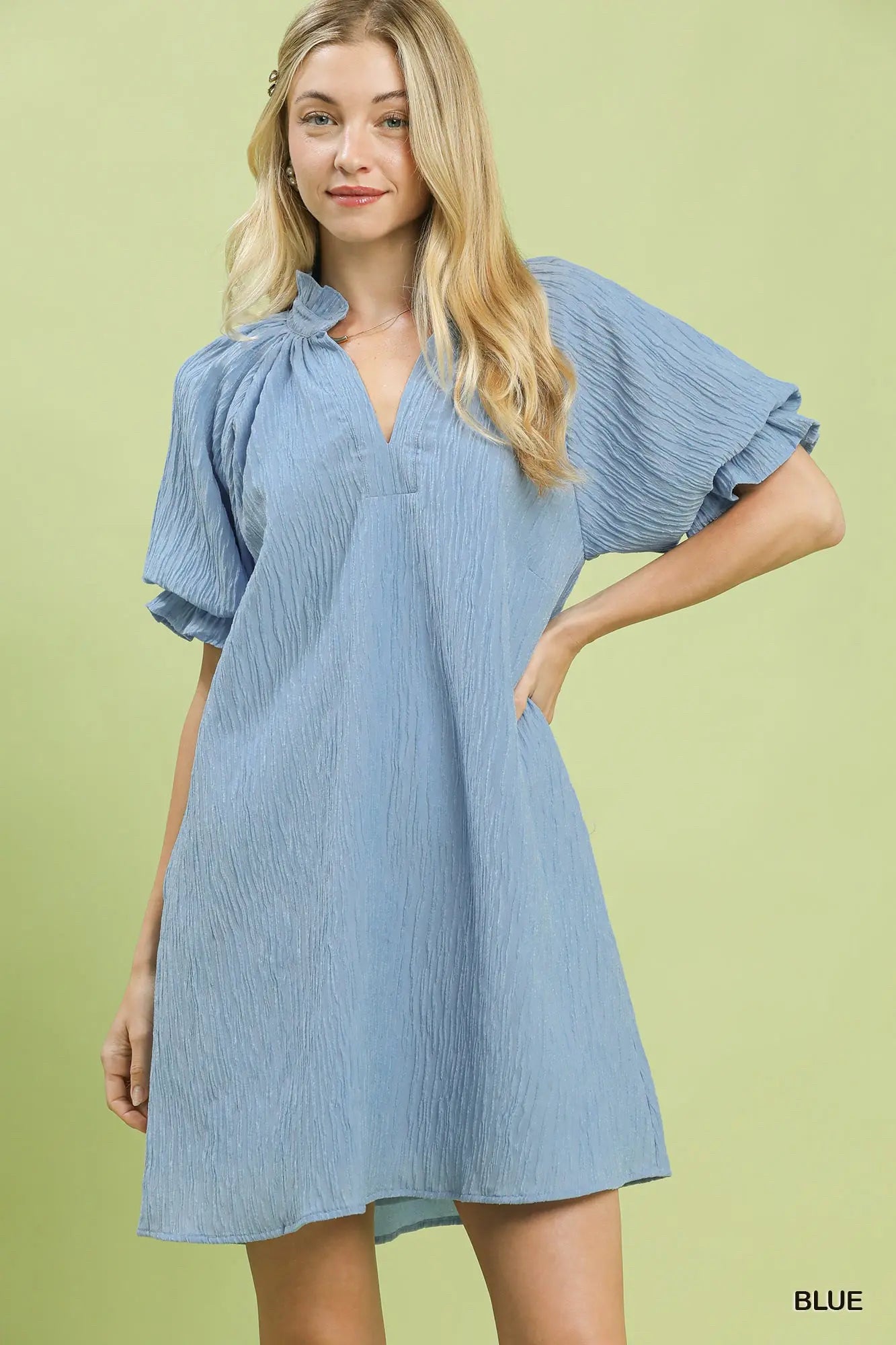 New UMGEE Dusty blue Size Small Short Sleeve Dress