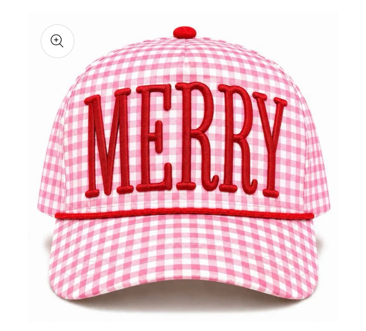 New P&PD Pink check Red Trim Cap