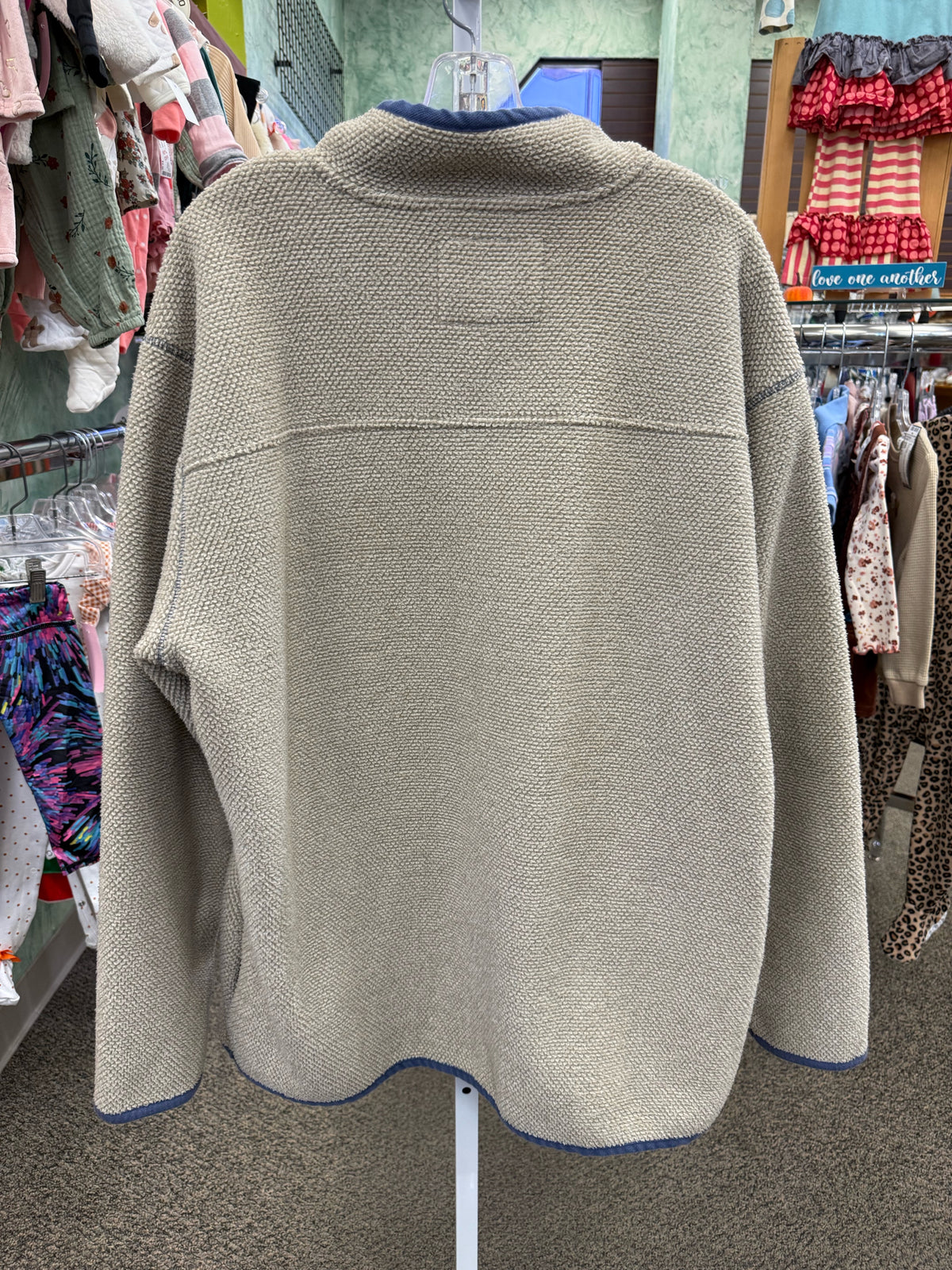 Pre-owned Southern Marsh Gray Blue Trim Men Size XL Long Sleeve Mens Pullover