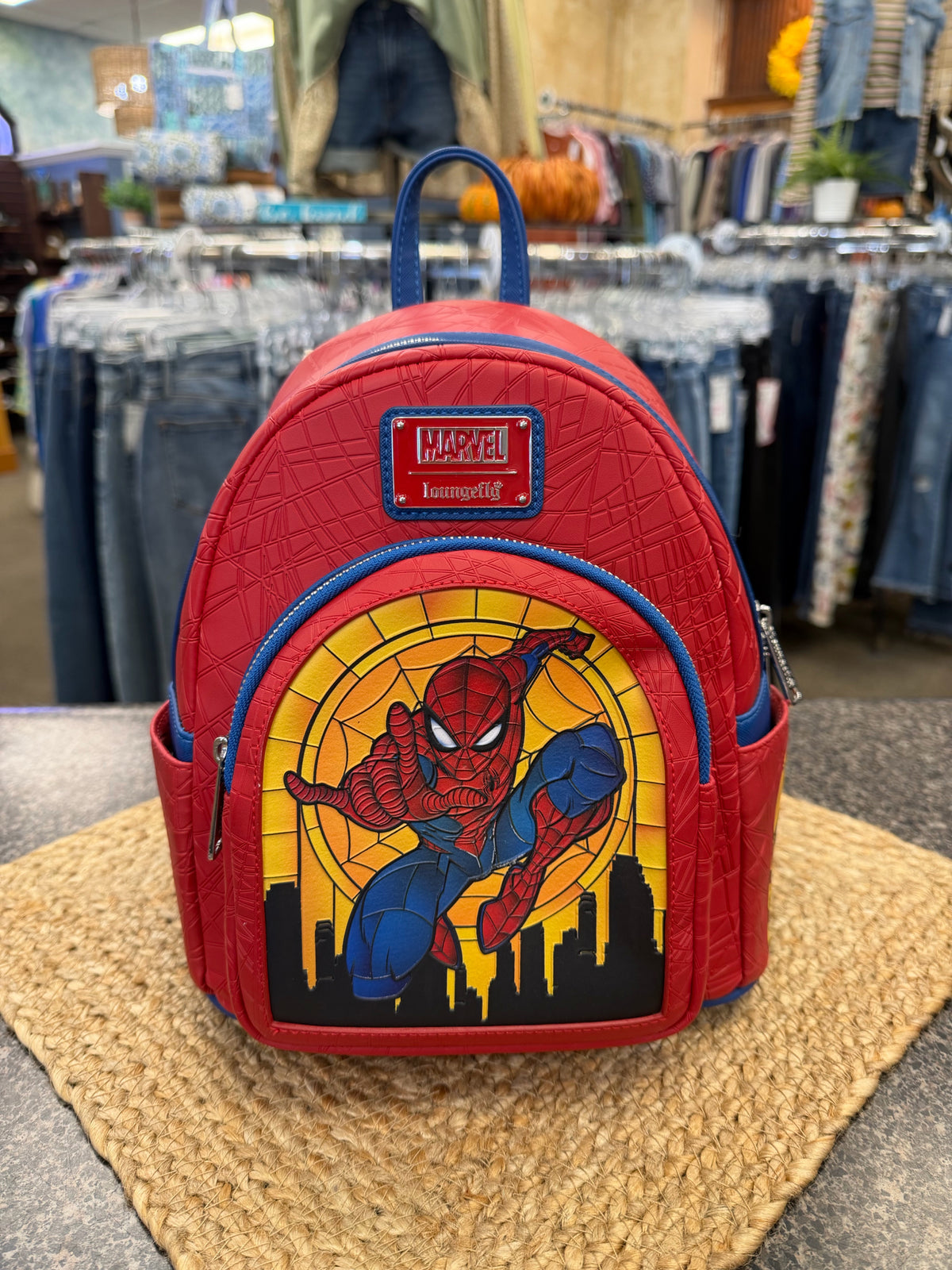 New with Tag MARVEL Red Blue Trim S Backpack Purse
