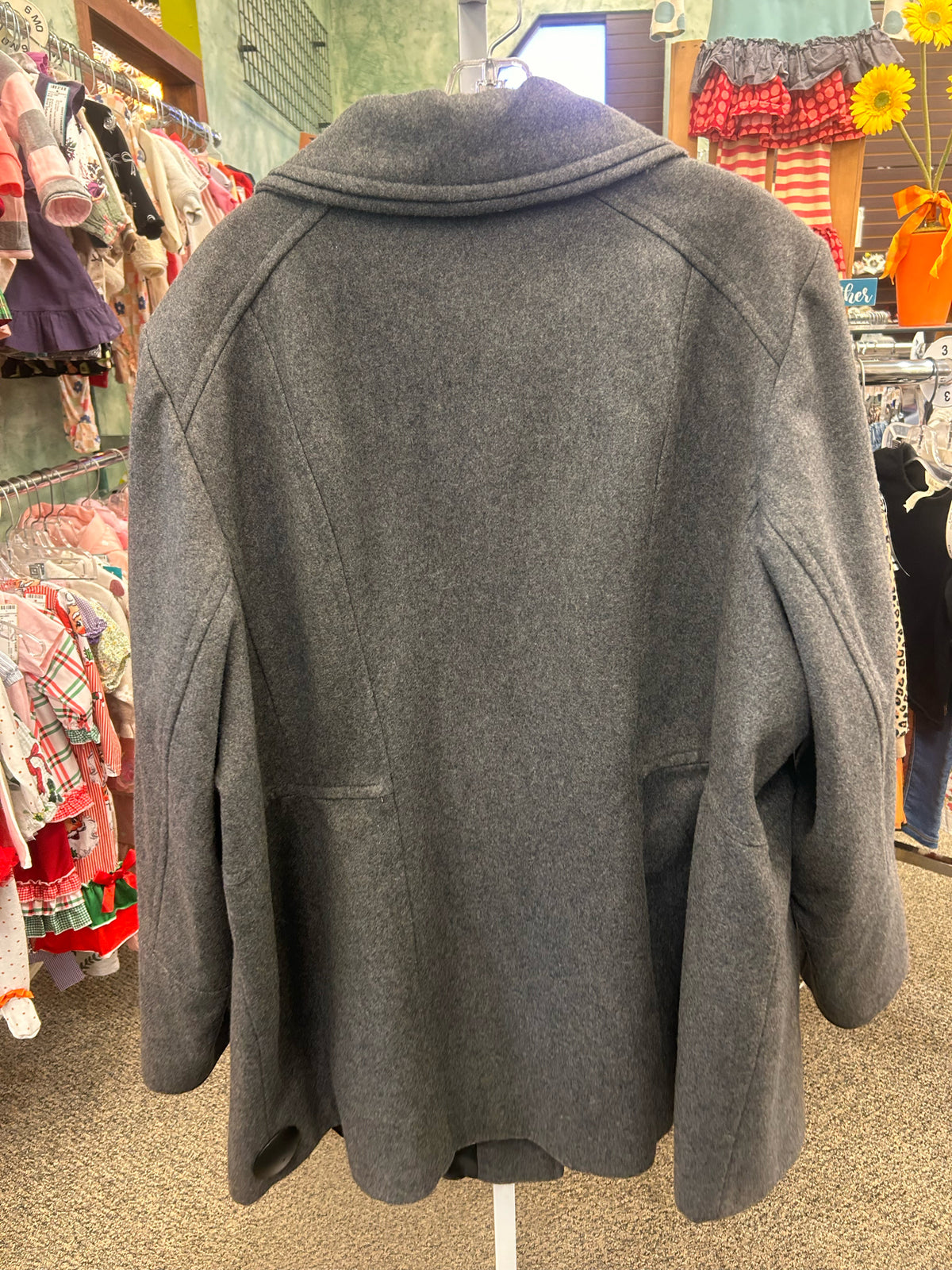 Pre-owned LONDON FOG Grey Size 3X Long Sleeve Coat