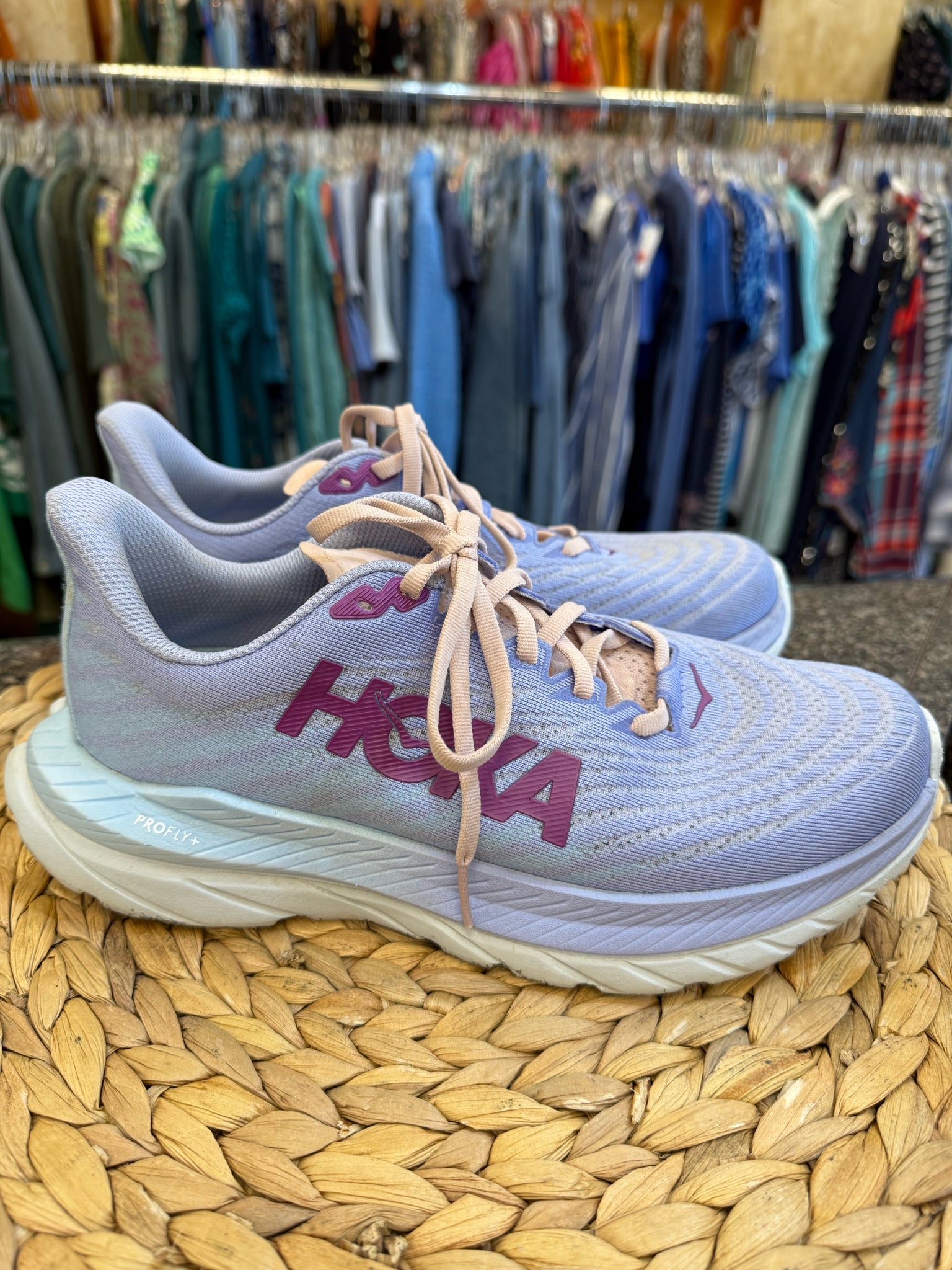 Pre-owned HOKA Purple Lavender Size 7.5 Designer Sneaker