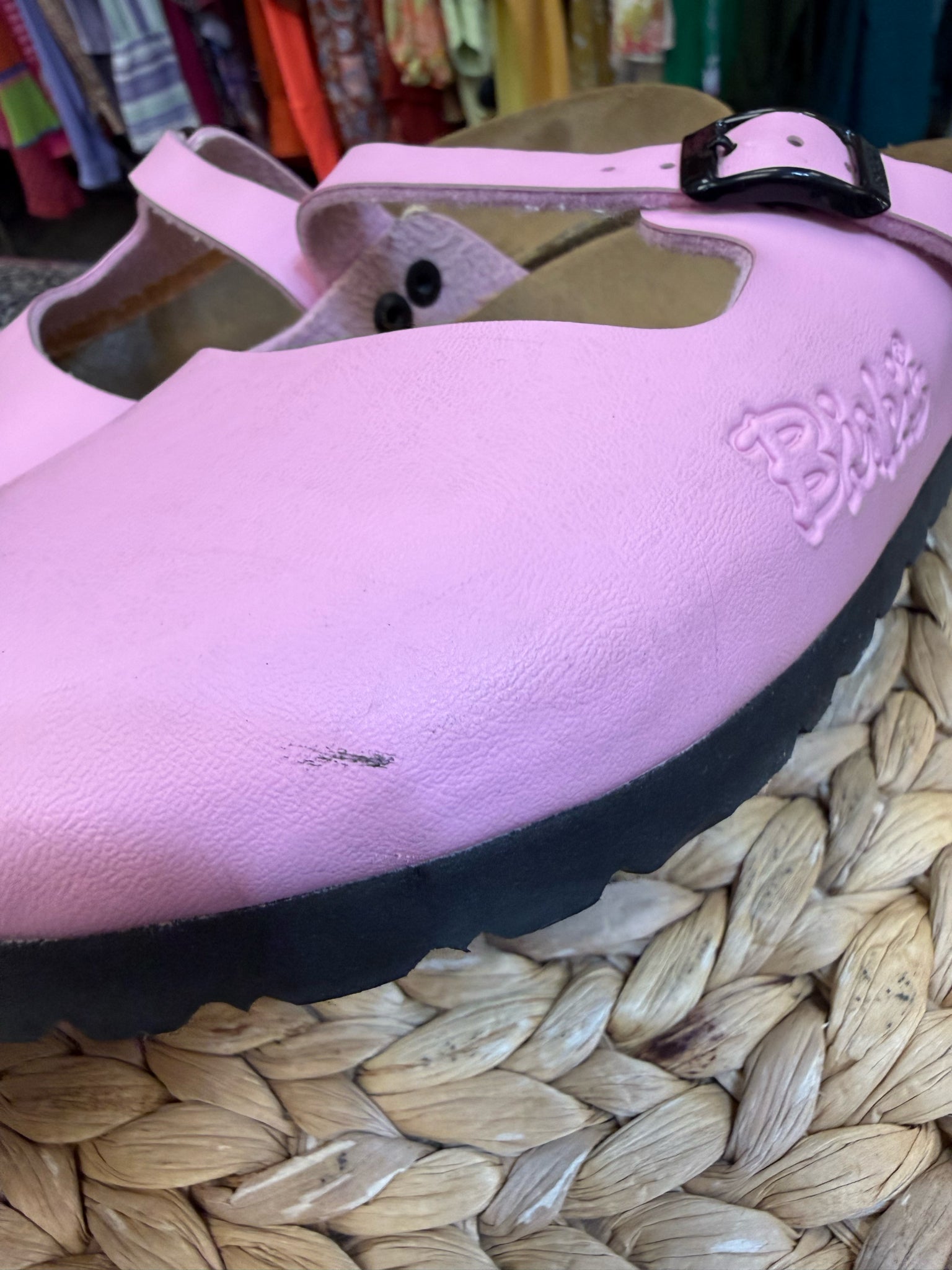 Pre-owned Birki's Pink Brown Inside Size 9.5 Sandal