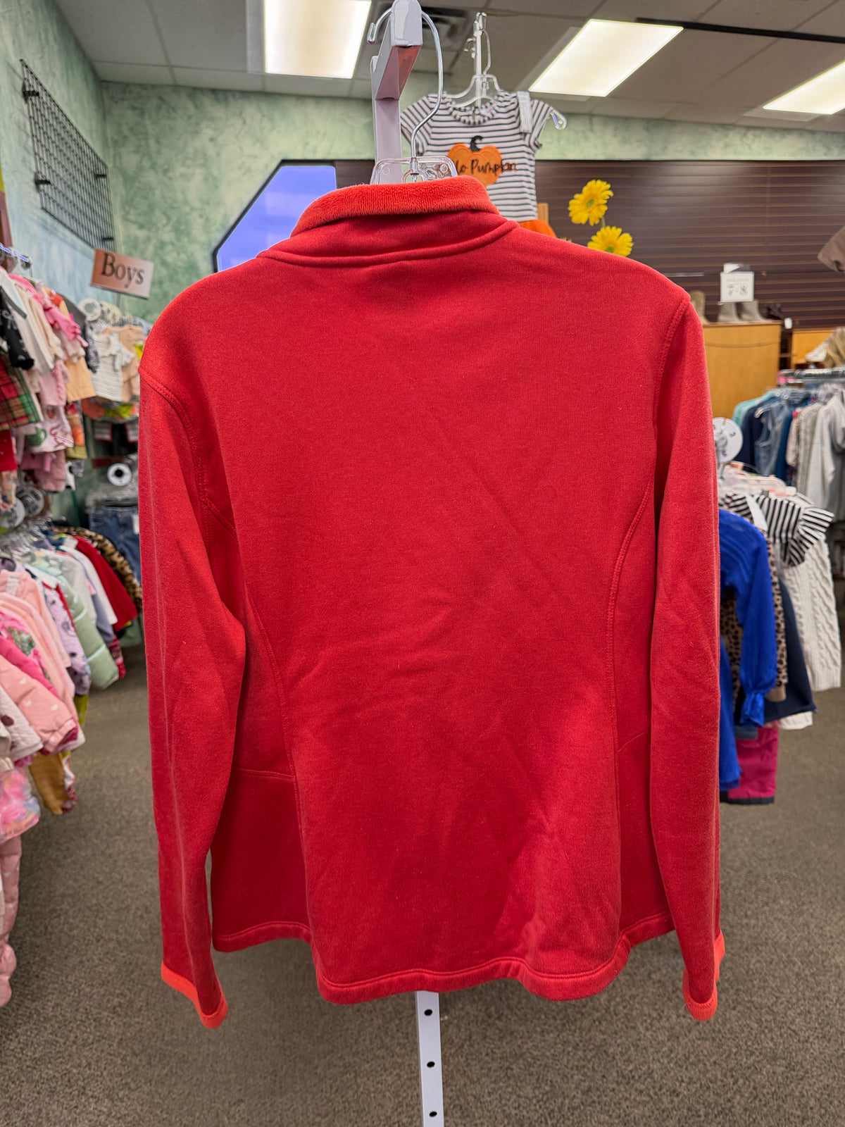 Pre-owned NORTH FACE Red Orange Trim Size: L Long Sleeve Light Wt Jacket