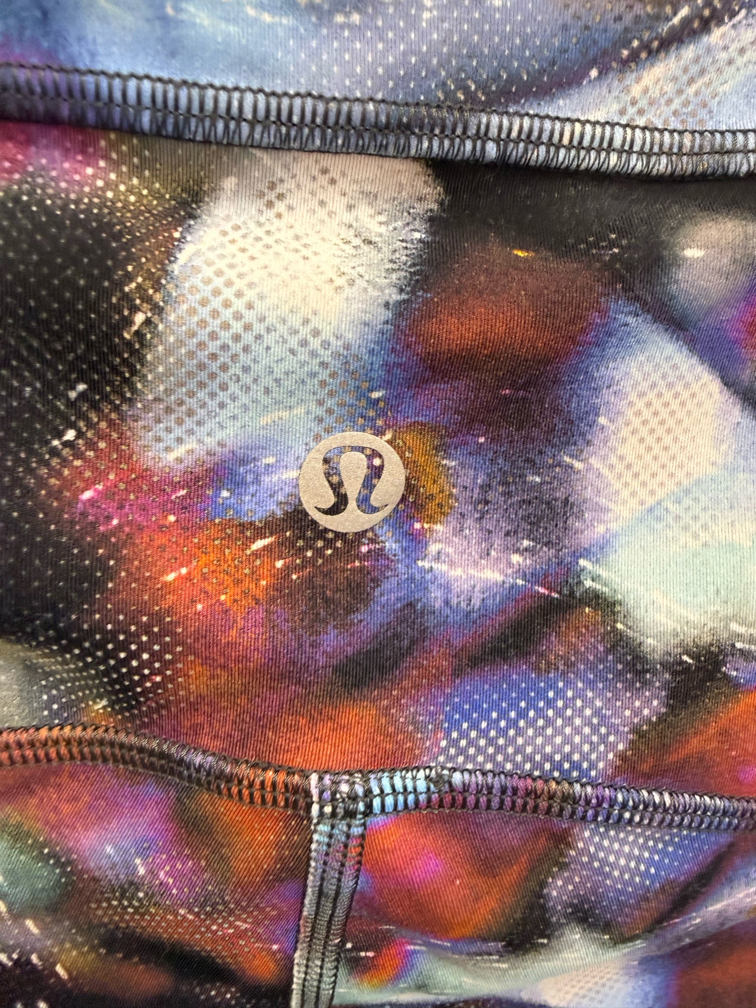 Pre-owned Lululemon Light Brown Print Multi Print Size: 6 Designer Legging