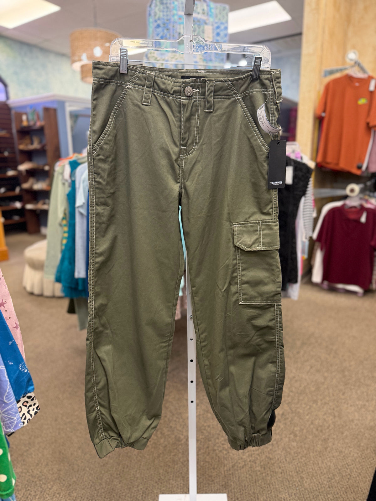 New with Tag TRUE RELIGION Dark green Size 7 Pants