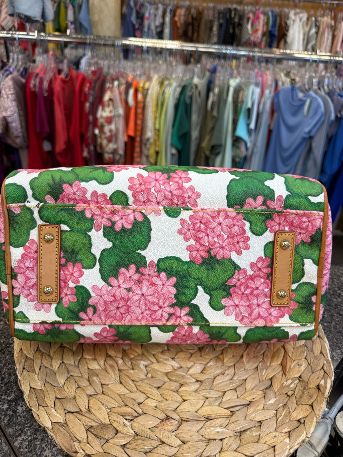 New with Tag DOONEY&BOURKE Pink floral Multi Floral Crossbody Designer Purse
