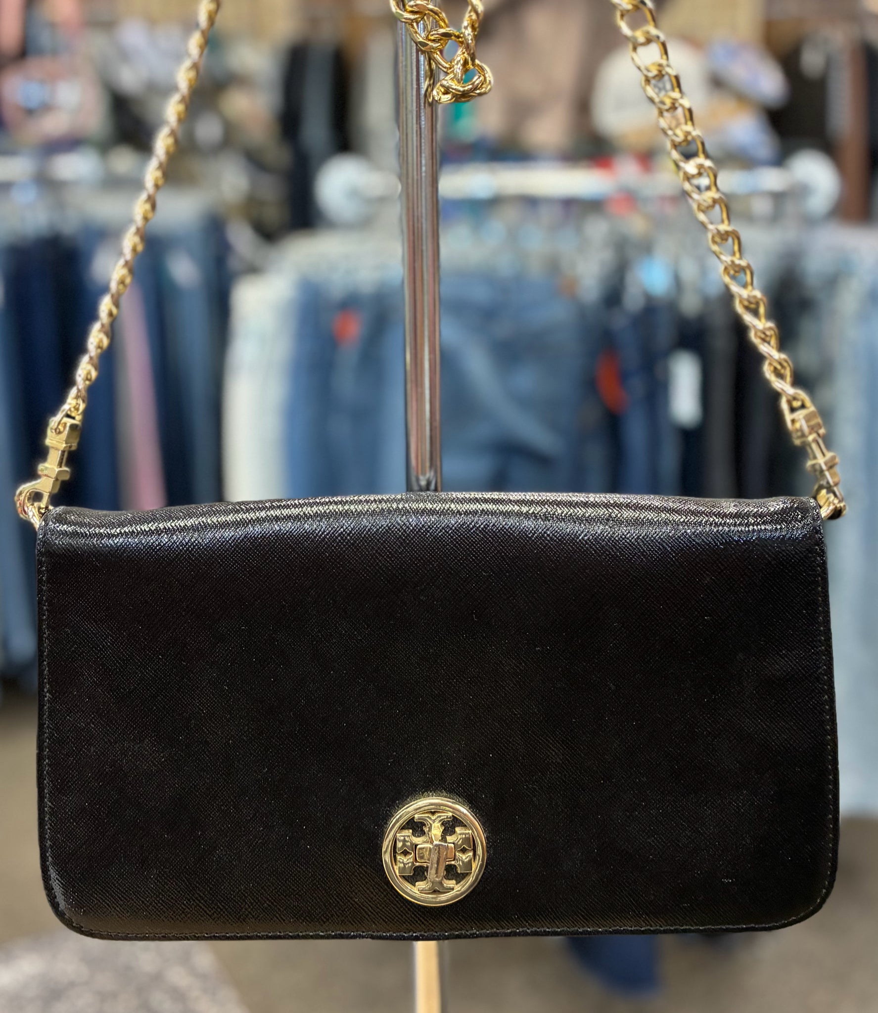Pre-owned TORY BURCH Black Crossbody Designer Purse