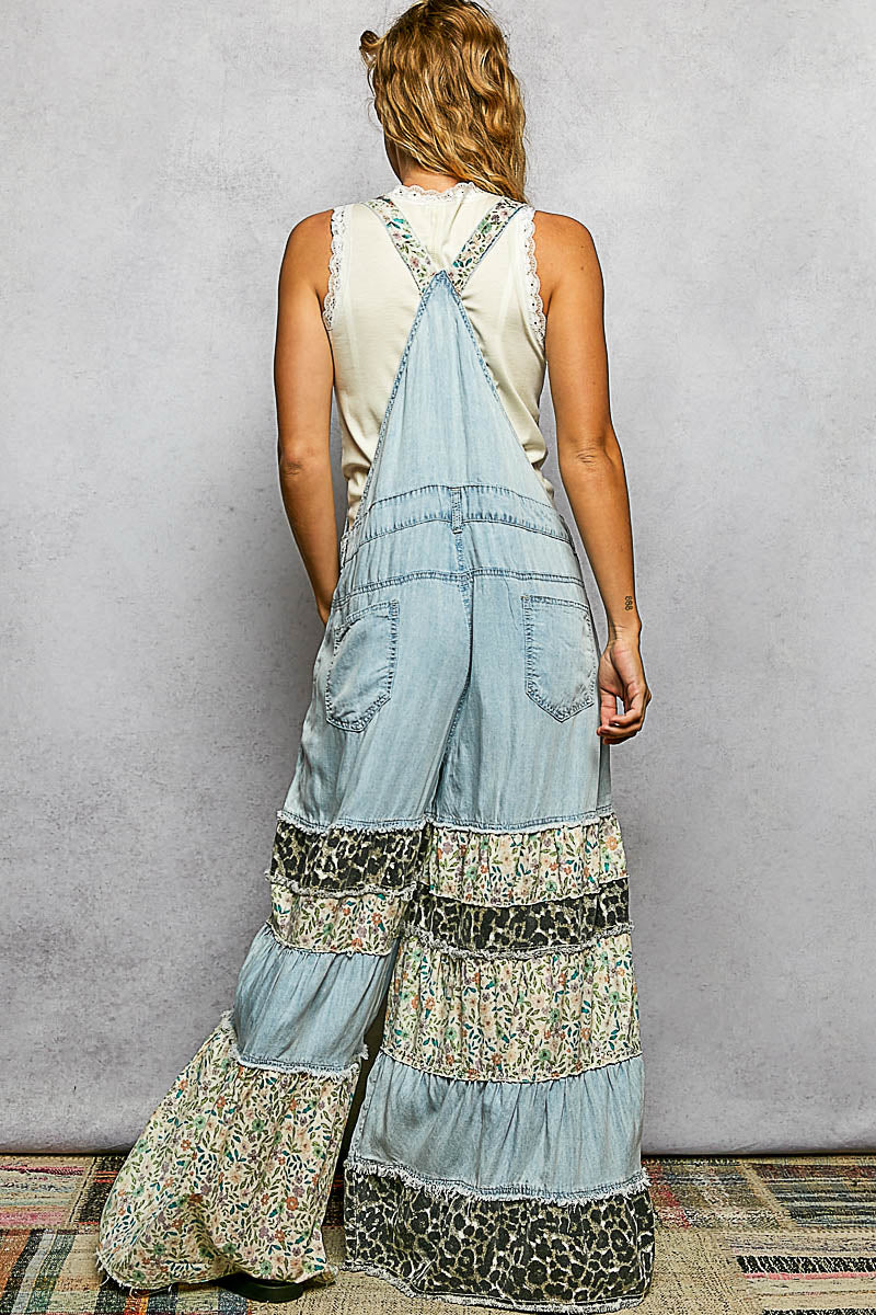 New POL Denim Multi Trim # SIZE Small Overalls