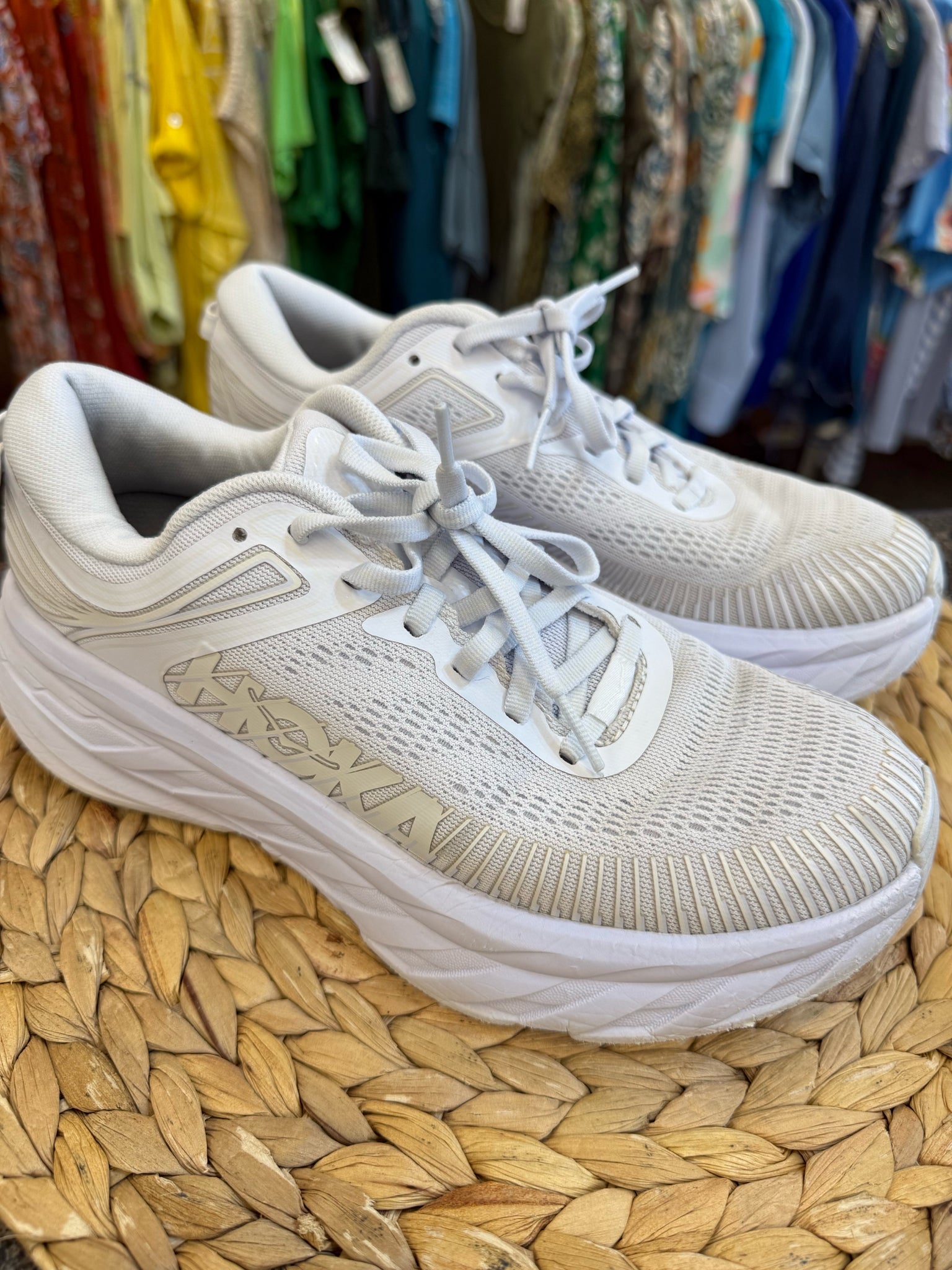 Pre-owned HOKA White Size 7 Designer Sneaker